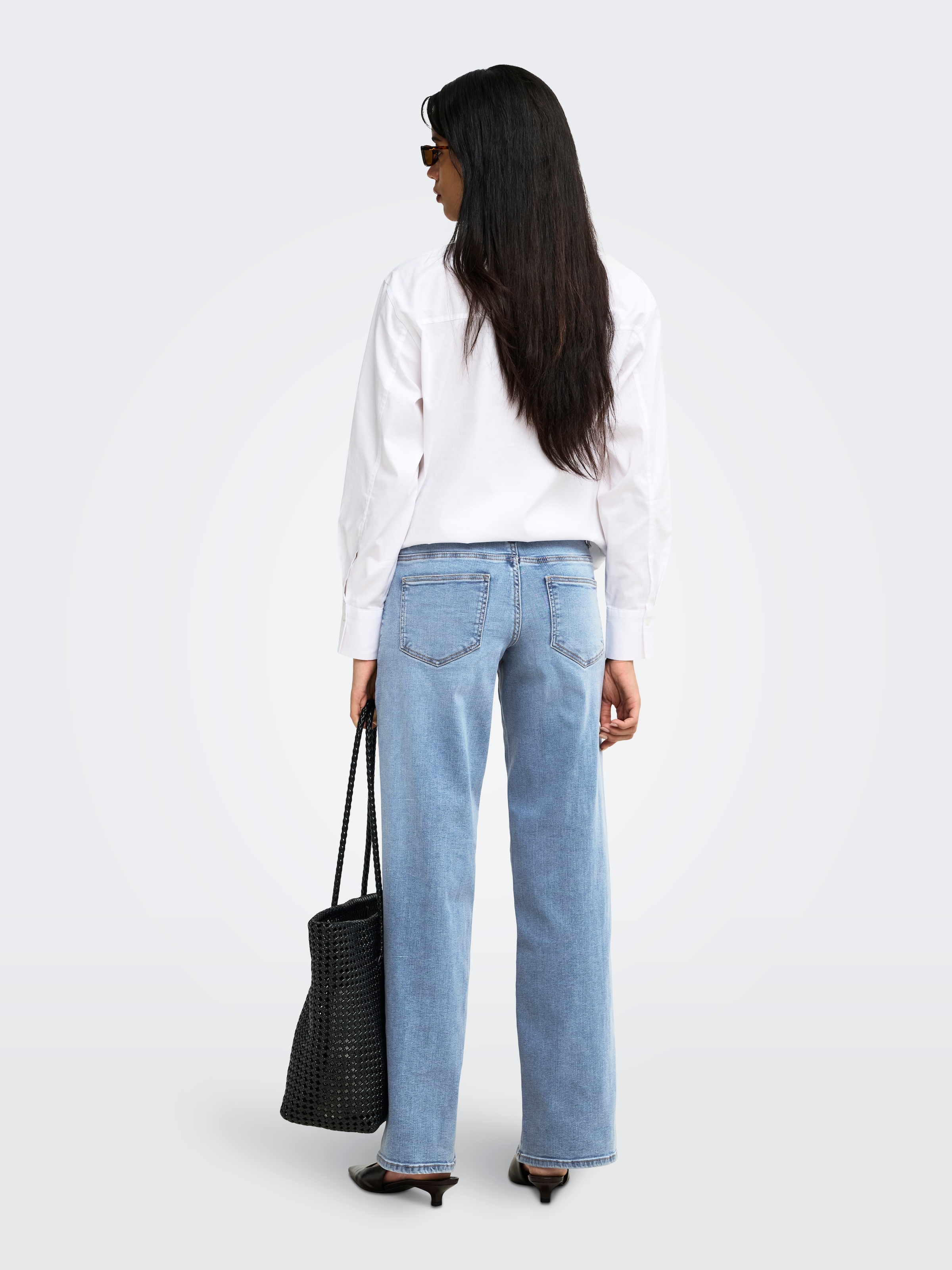 ONLY Weite Jeans »ONLLILO REG WIDE DNM PIM BF« Baumwollmischung, wide fit