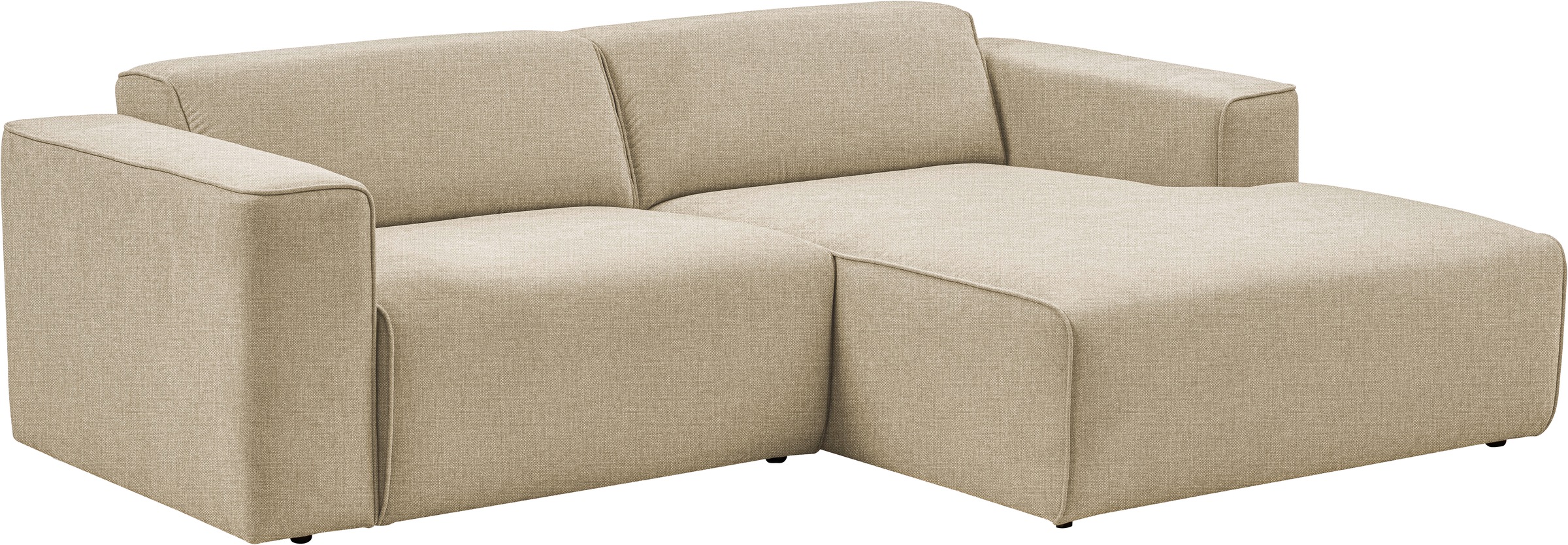 andas Ecksofa »Noord«, mit Kedernaht, Breite 234 cm, Cord, Struktur, Webstoff