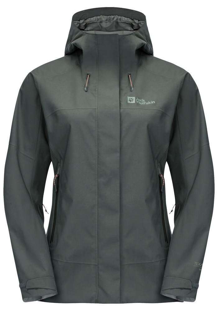 Jack Wolfskin Outdoorjacke »KAMMWEG 2L JKT W« mit Kapuze