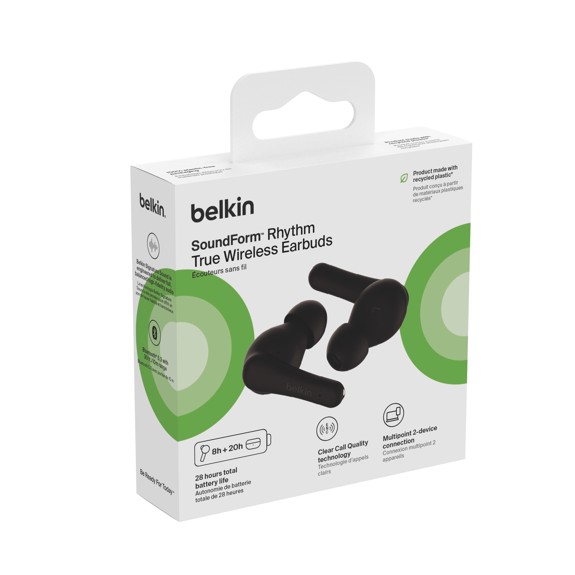 Belkin wireless In-Ear-Kopfhörer »SoundForm Rhythm True Wireless Earbuds«, True Wireless-Freisprechfunktion