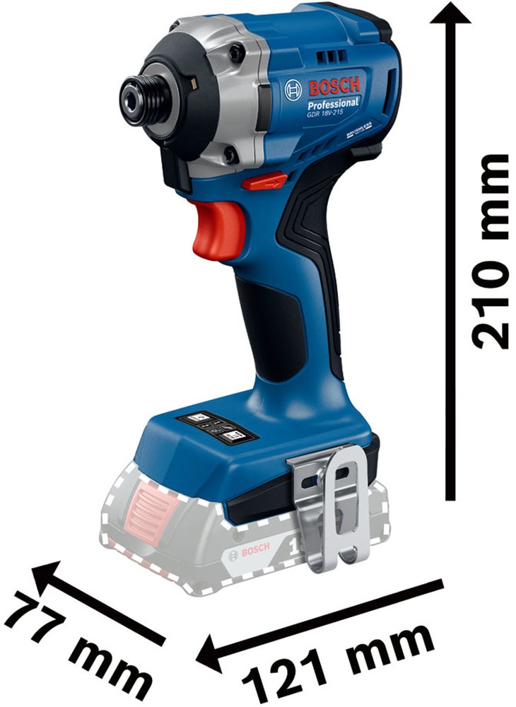 Bosch Professional Akku-Drehschlagschrauber »»GDR 18V-215«« Inkl. 2x Akku GBA 18V 4,0Ah, in L-BOXX 136