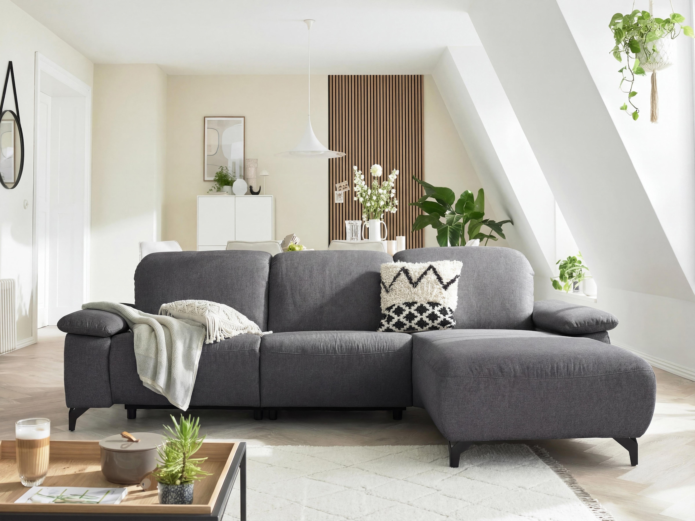 Musterring Ecksofa »MR370 mit/ohne Relaxfunktion, verschiedene Unterfederungen zur Auswahl« Farbe, Material, Sitzkomfort und Funktion wählbar, Maße 280 x 180 cm