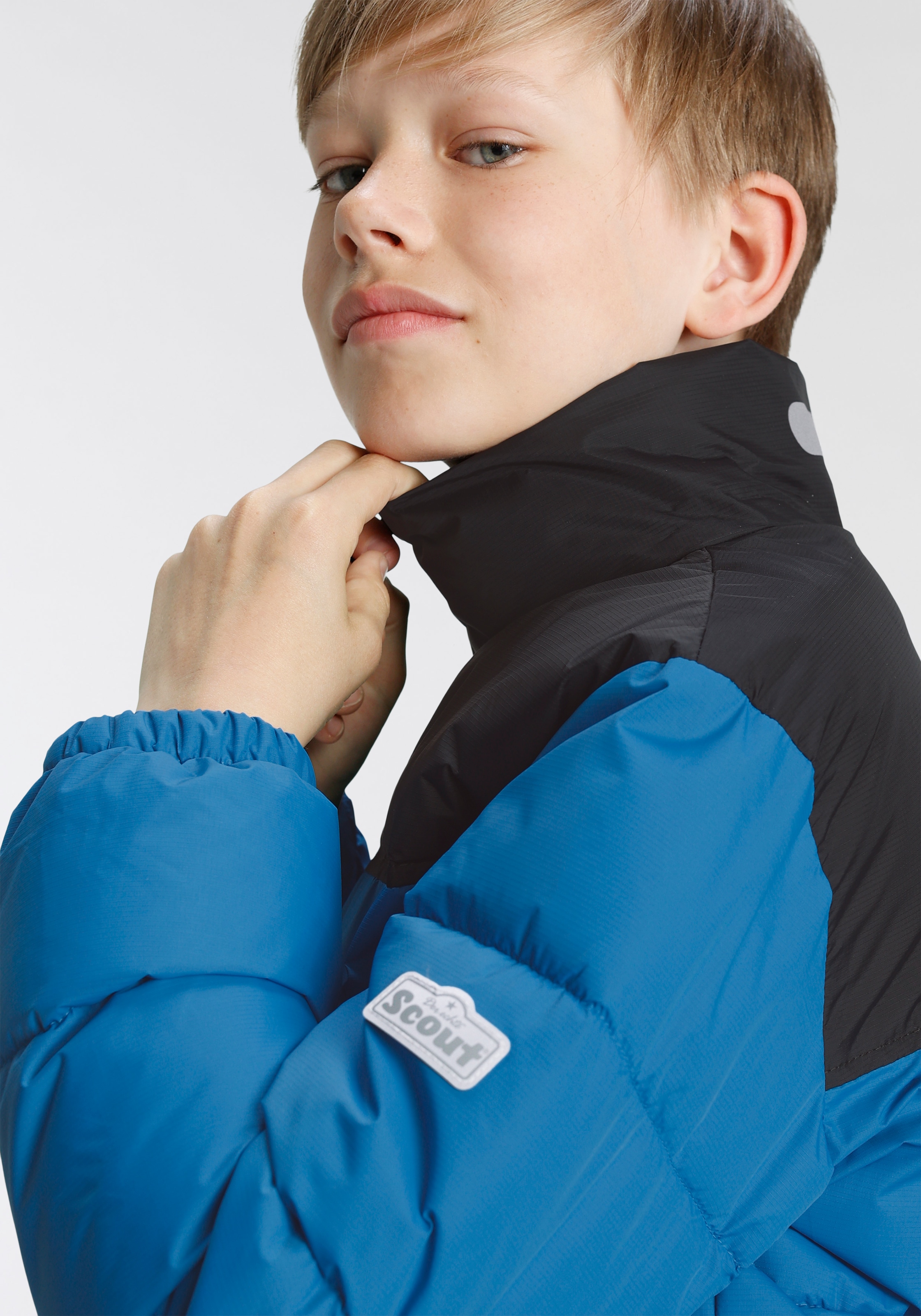 Scout Steppjacke »PUFFER«, ohne Kapuze, mit Color-Blocking