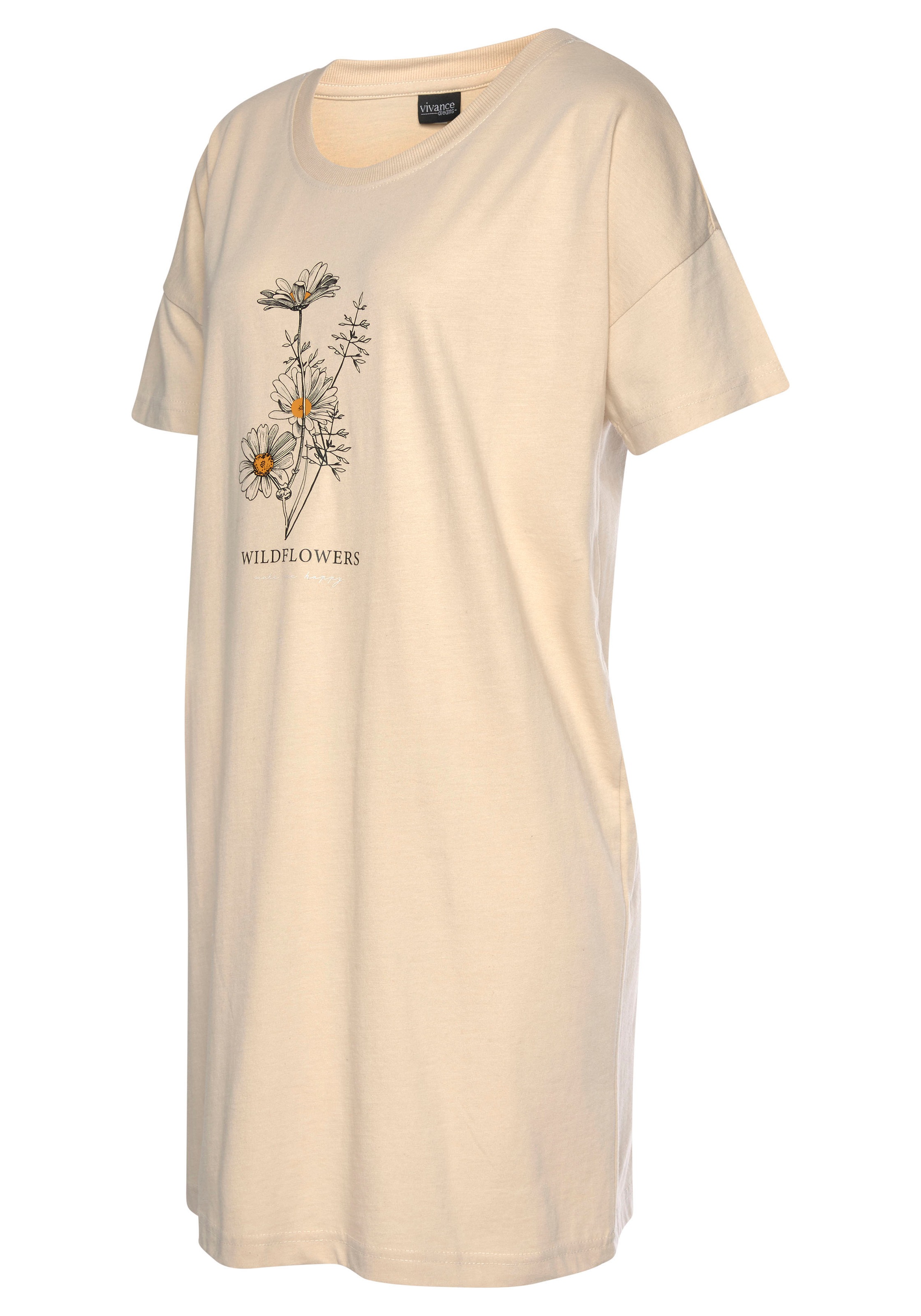 Vivance Dreams Bigshirt, (2er-Pack), mit Frontdruck