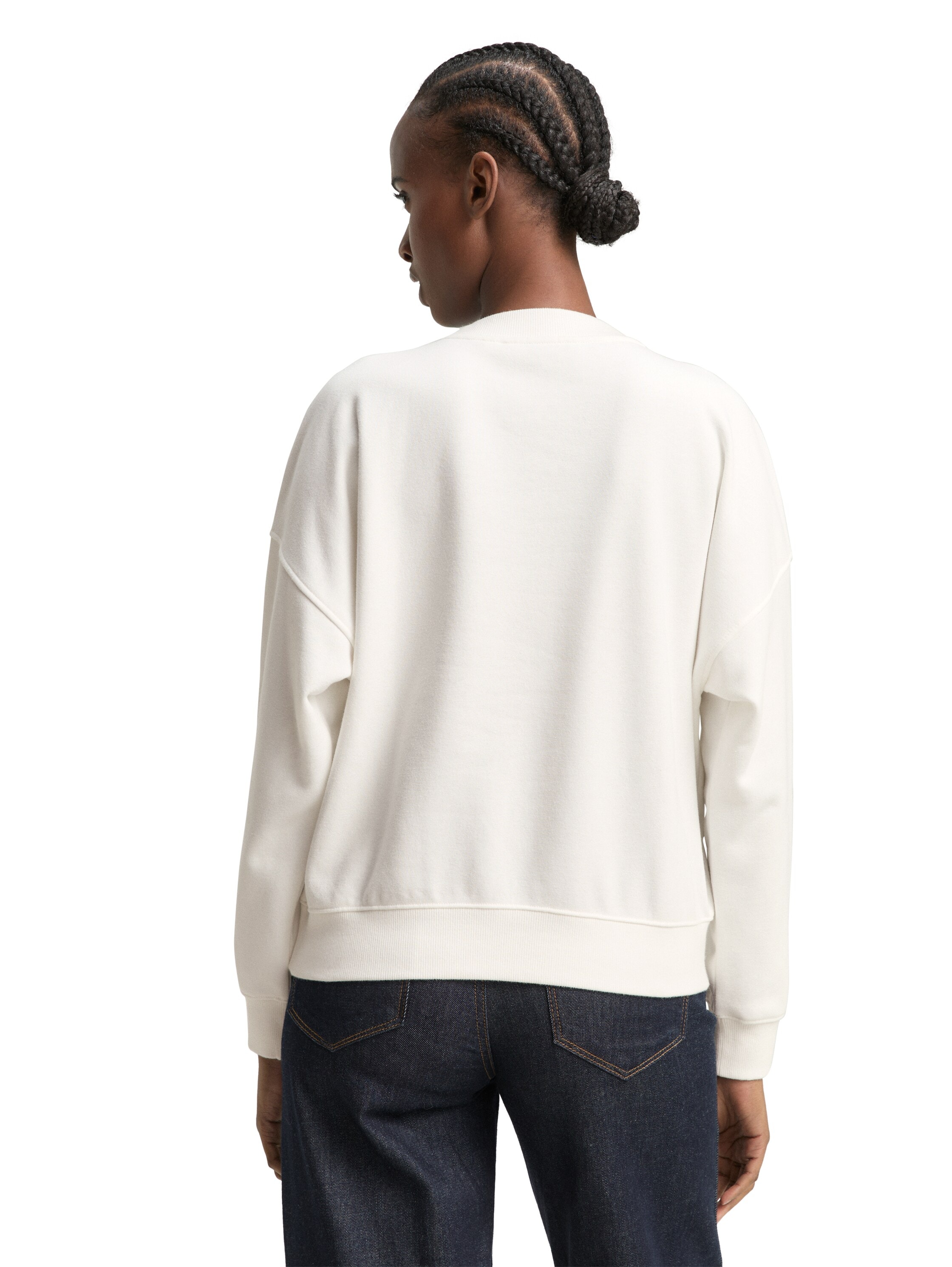 TOM TAILOR Denim Sweatshirt mit Rippbündchen