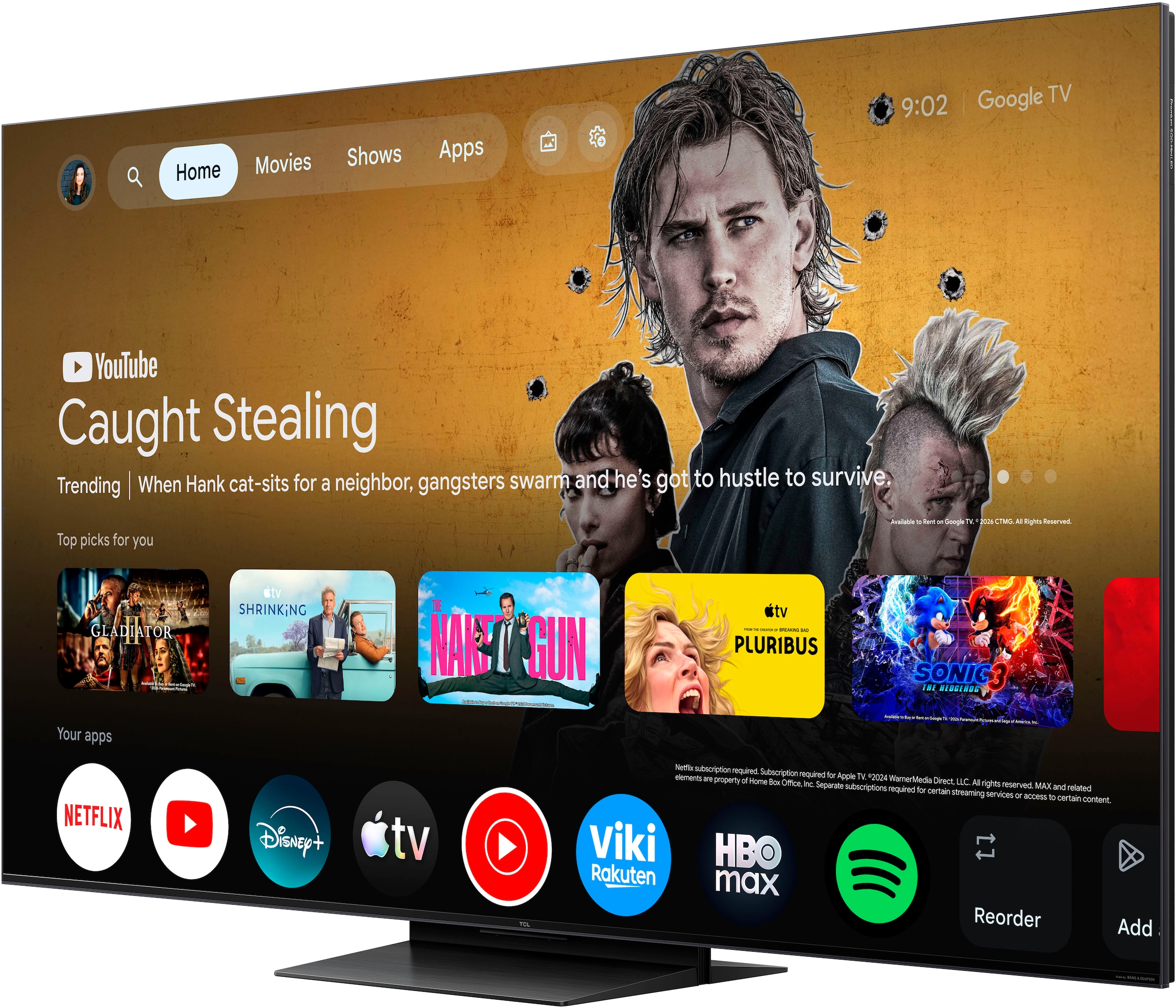 TCL Mini-LED-Fernseher »55C8LX1« 139 cm/55 ″ SQD-Mini LED, HDR 6000 Nits, 100%BT.2020, 144Hz, AiPQ Pro,Dolby Vision