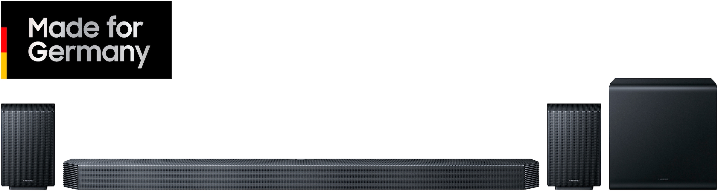 Samsung Soundbar »HW-Q935GF Q-Soundbar« 9.1.4 (Bluetooth | WLAN (WiFi) App-Steuerung | Bassregelung | Lautstärkeregelung | Pairing 40 W) 9.1.4-Kanal Subwoofer & Rücklautsprecher, Kabellos Dolby Atmos, DTS:X