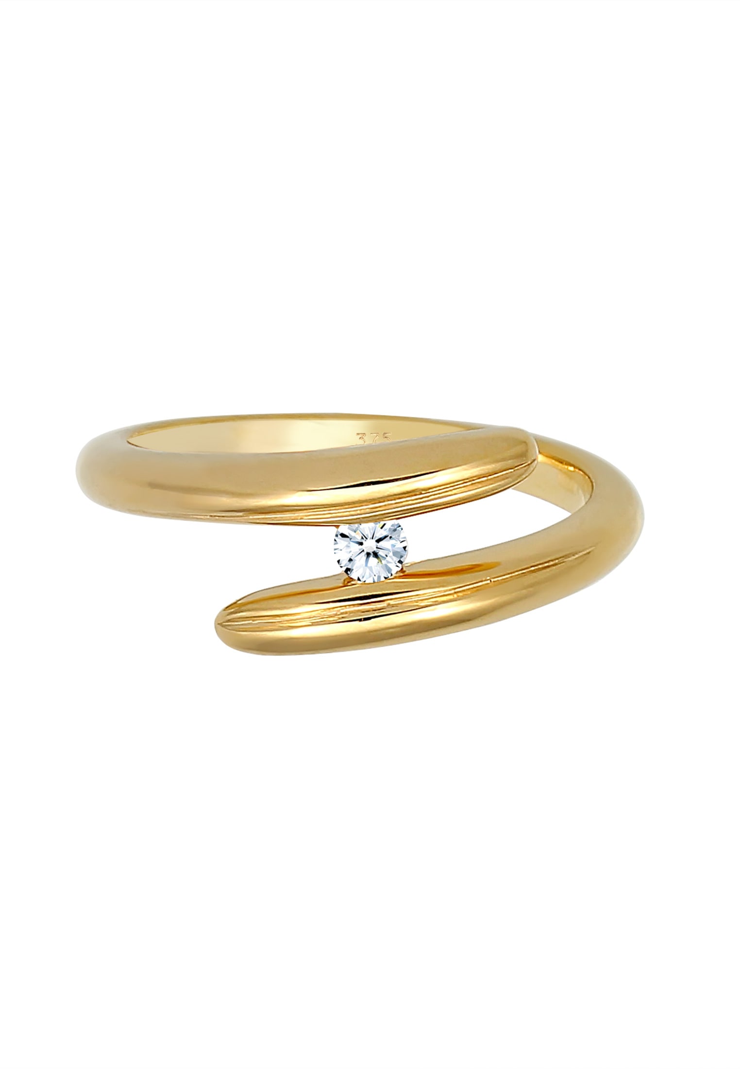 Elli DIAMONDS Trauring »Ring Wickelring Diamant 0.06 ct. 375 Gelbgold«