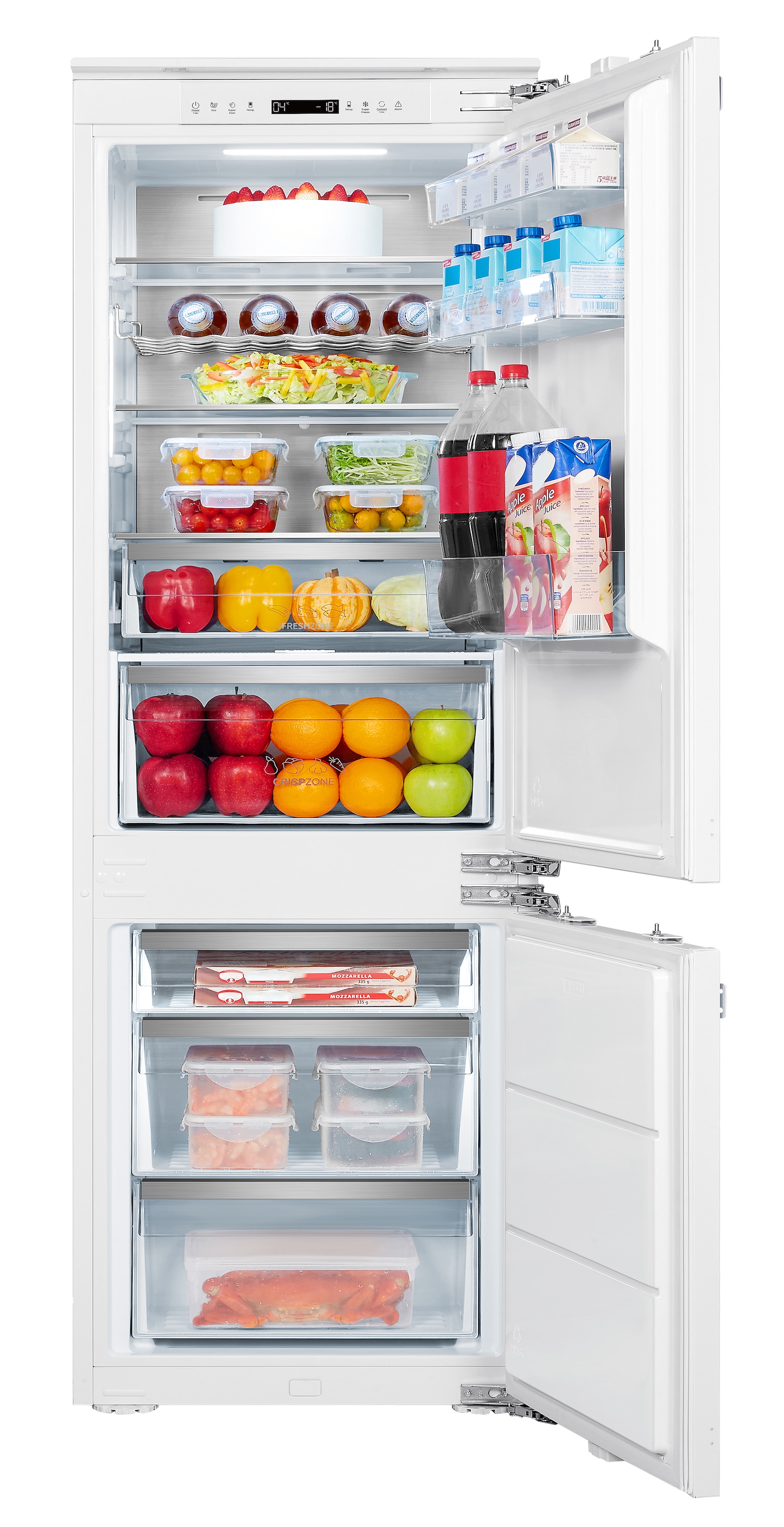 Hanseatic Einbaukühlgefrierkombination »HEKGS17754CNF« 177,2 cm hoch 54 cm breit