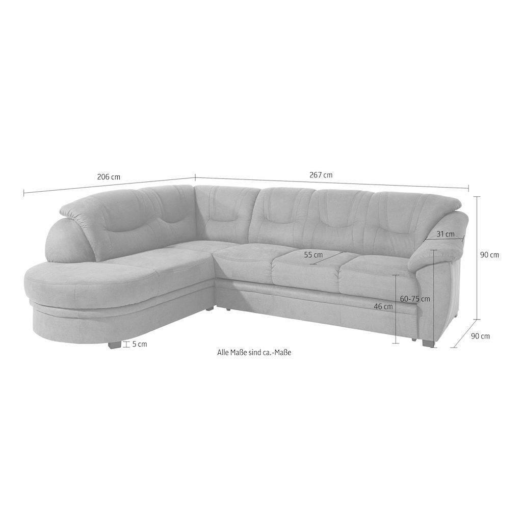 sit&more Ecksofa »Savoni L-Form«