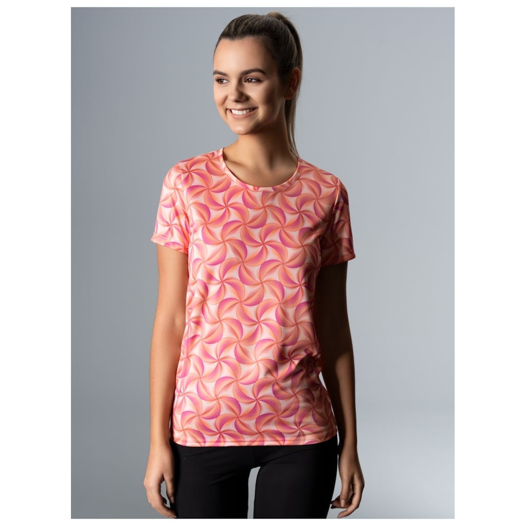 Trigema T-Shirt »TRIGEMA Sport T-Shirt mit modischem Allover-Print«, (1 tlg.)