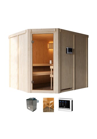 welltime Sauna »Hanny«, (Set), 9 kW-Ofen mit ext. Steuerung kaufen