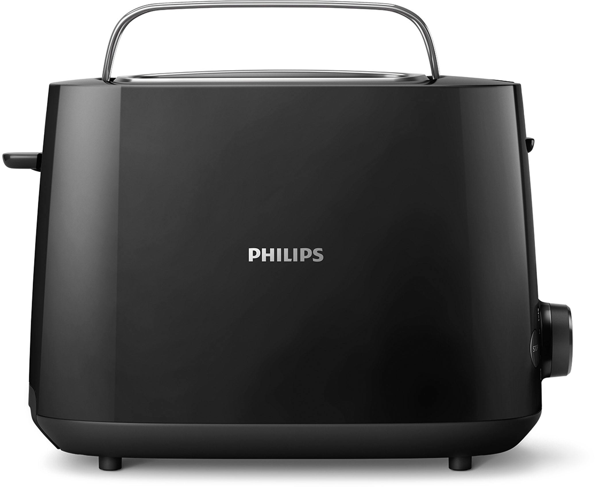 Philips Toaster »HD2581/90 Daily Collection«, 2 kurze Schlitze, 830 W,  integrierter Brötchenaufsatz, 8 Bräunungsstufen, schwarz mit 3 Jahren XXL  Garantie
