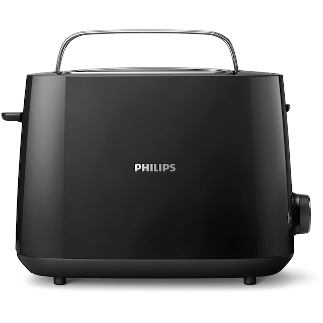 Philips Toaster »HD2581/90 Daily Collection«, 2 kurze Schlitze, 830 W,  integrierter Brötchenaufsatz, 8 Bräunungsstufen, schwarz mit 3 Jahren XXL  Garantie