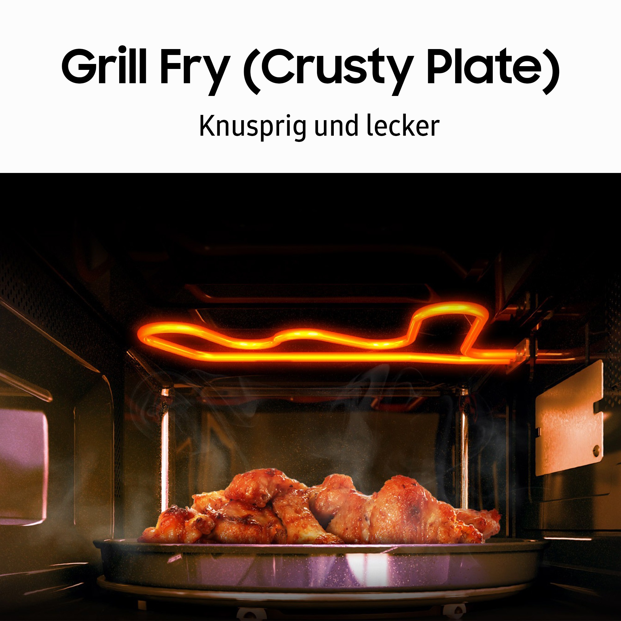 Samsung Mikrowelle »MG20A7013CB/EG«, Mikrowelle-Grill, Garen, Backen & Grillen mit pflegeleichten Keramik-Emaille Innenraum
