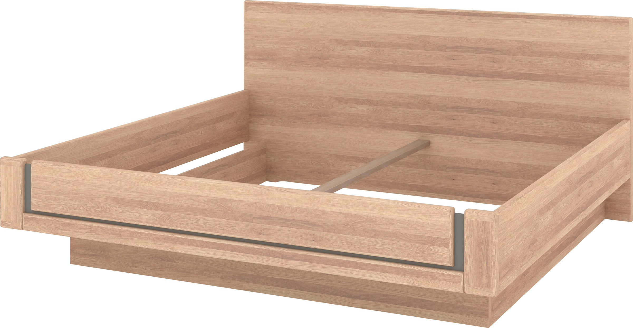 Musterring Holzbett »Sorrent, Bettgestell, Bettrahmen, teilmassiv Eiche«, (MADE IN GERMANY), Eiche teilmassiv, Liegehöhenverstellung, in schwebender Optik