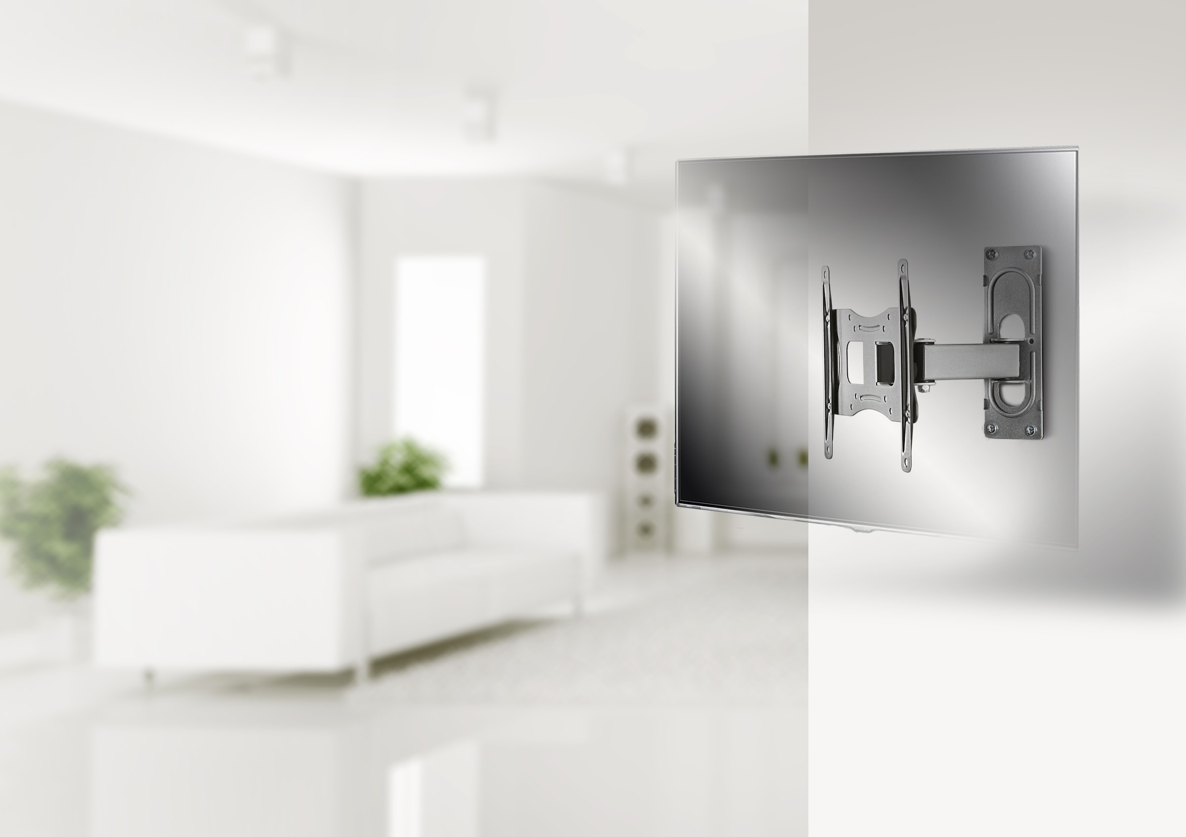VCM TV-Wandhalterung »TV Wandhalterung Halter neigbar schwenkar B-FS2«