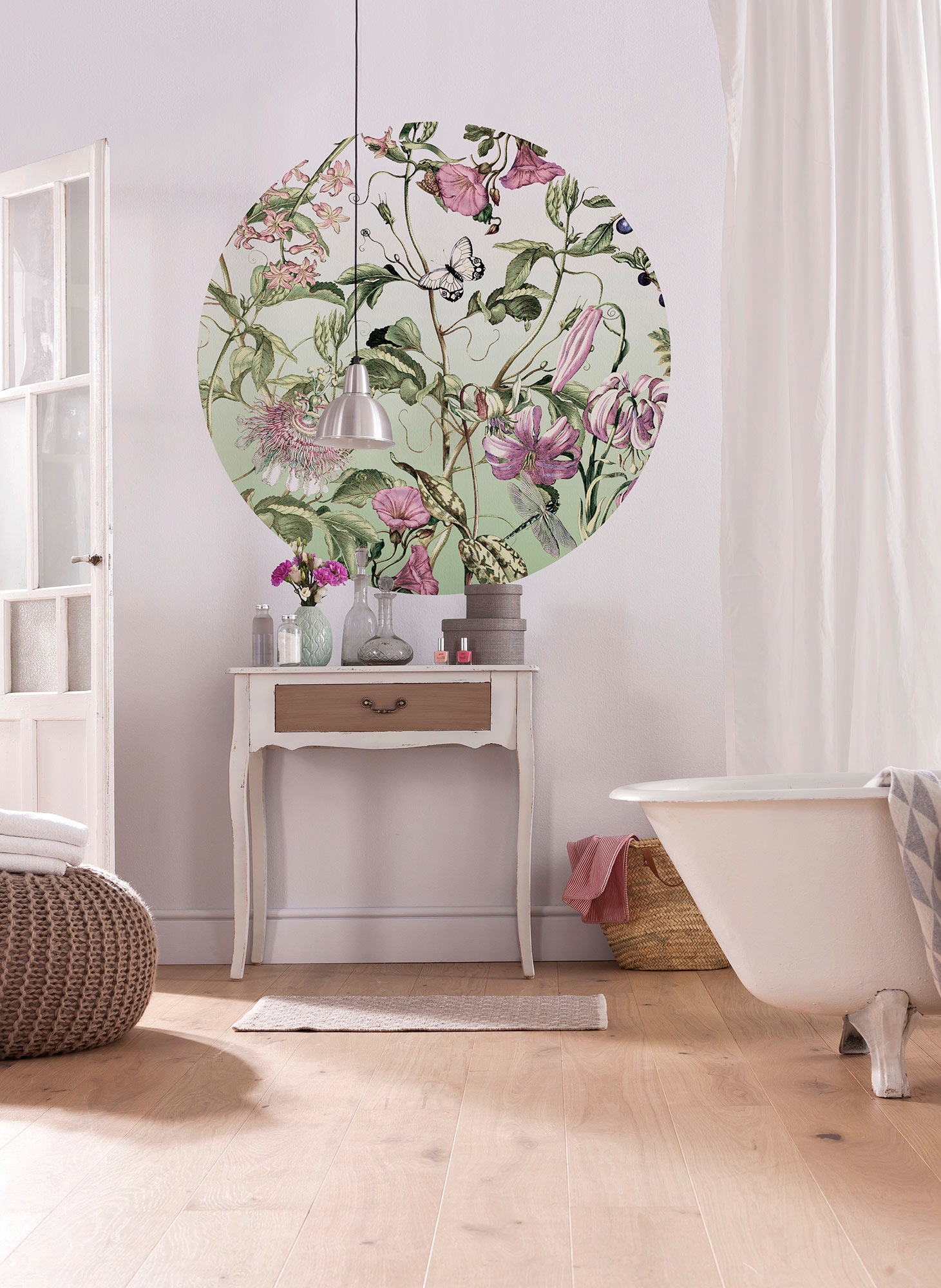 Komar Fototapete »Vlies selbstklebend - Louloudi - Größe 125 x 125 cm«, bedruckt, Wohnzimmer, Schlafzimmer