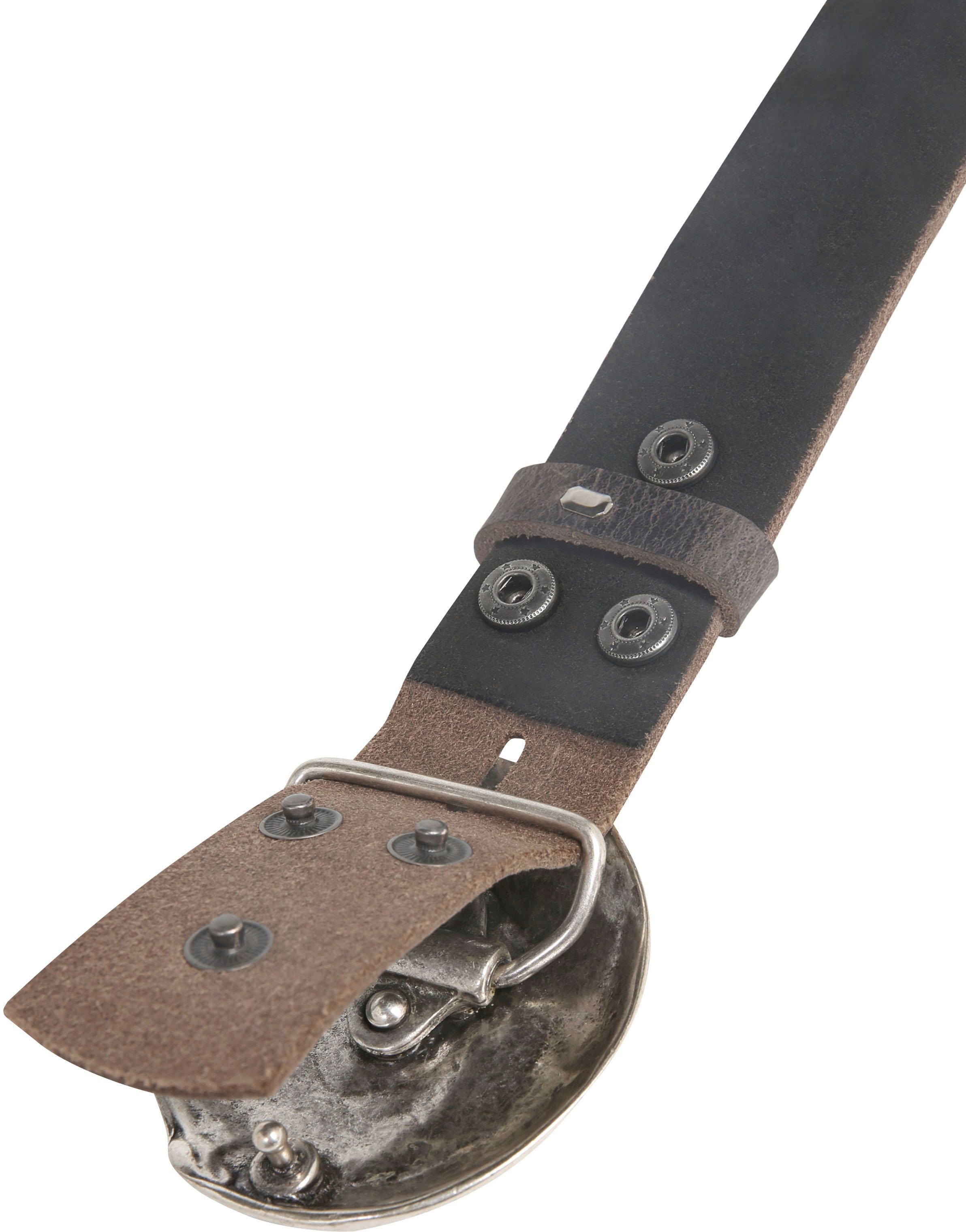 Rettungsring Gürtel Ledergürtel mit Koppelschließe im Muscheldesign