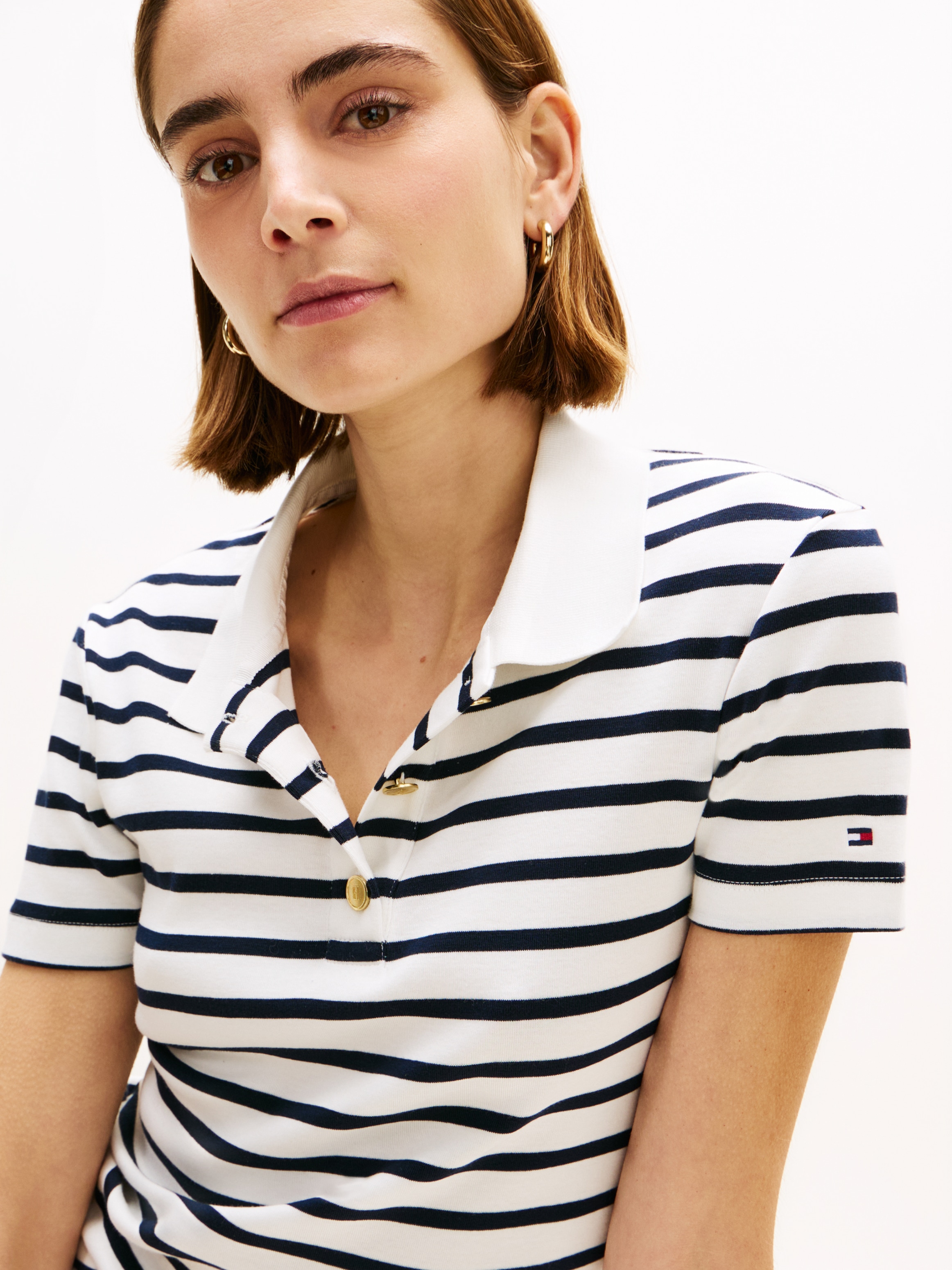 Tommy Hilfiger Poloshirt »GOLD BUTTON SLIM SS POLO«