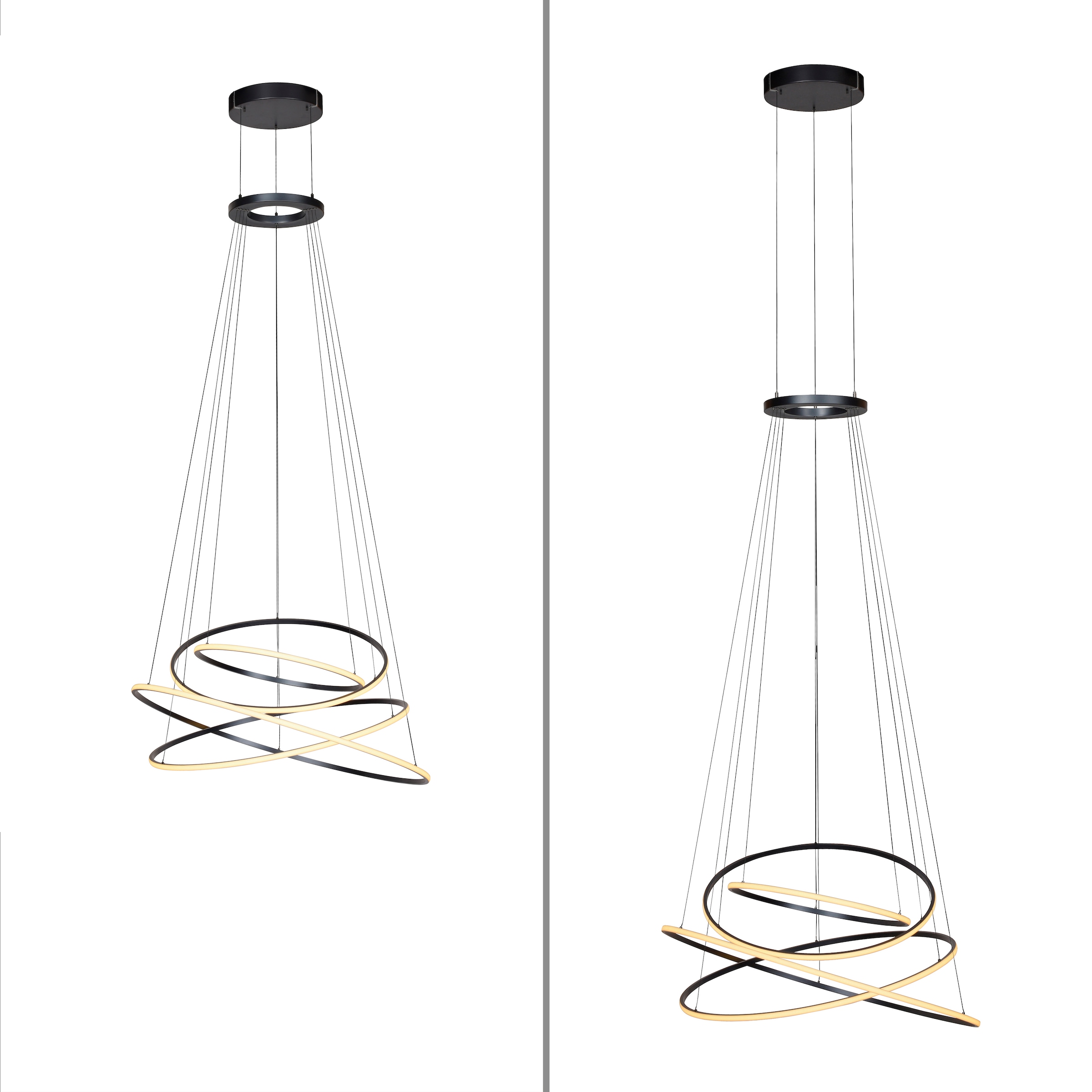Neuhaus PURE LED Pendelleuchte »PURE E-Flying Rings« LED-Board 1 Stk. warmweiß - kaltweiß e-LIFT® Funktion, CCT, dimmbar über Fernbedienung