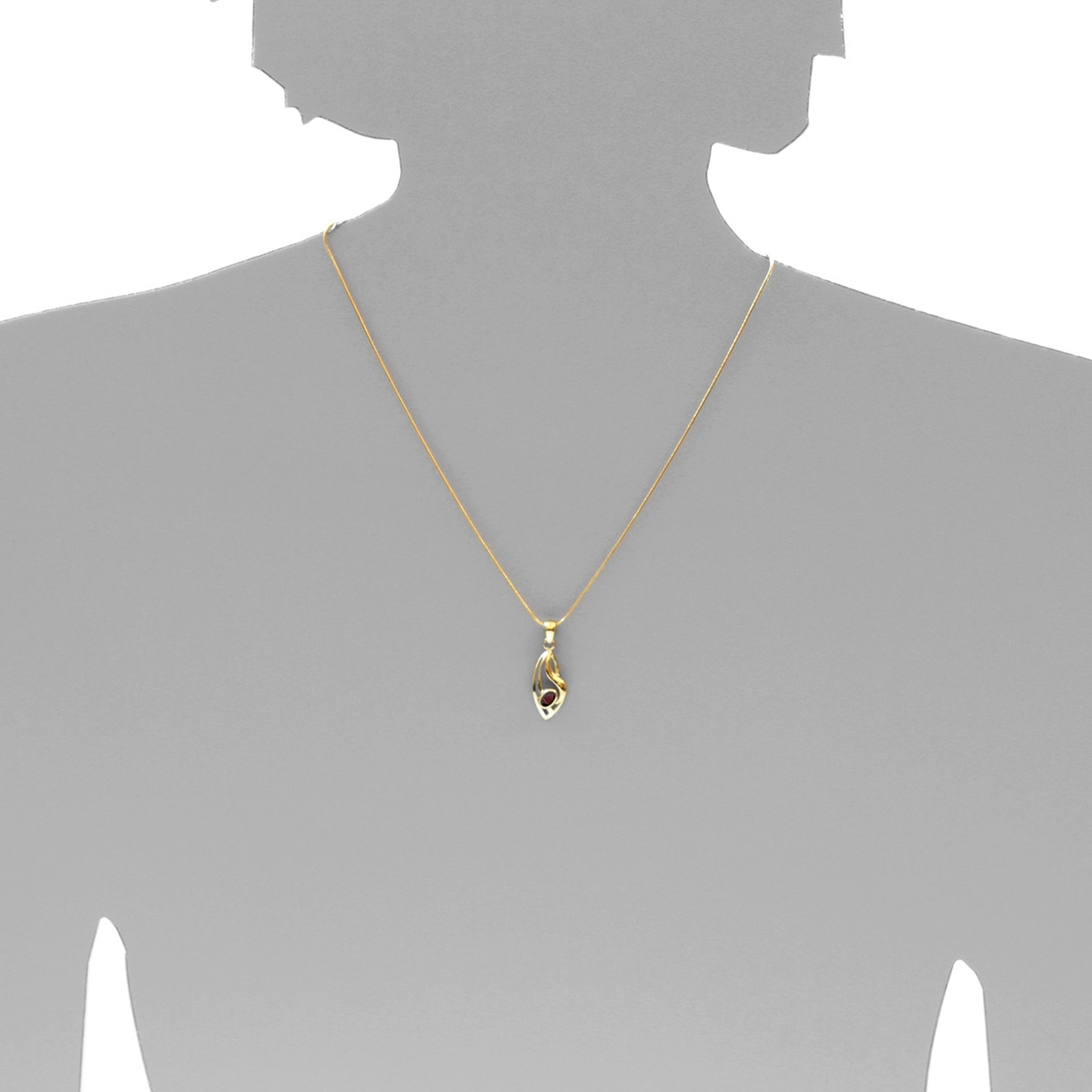 OSTSEE-SCHMUCK Kettenanhänger »- Irmi - Gold 333/000 - Granat«