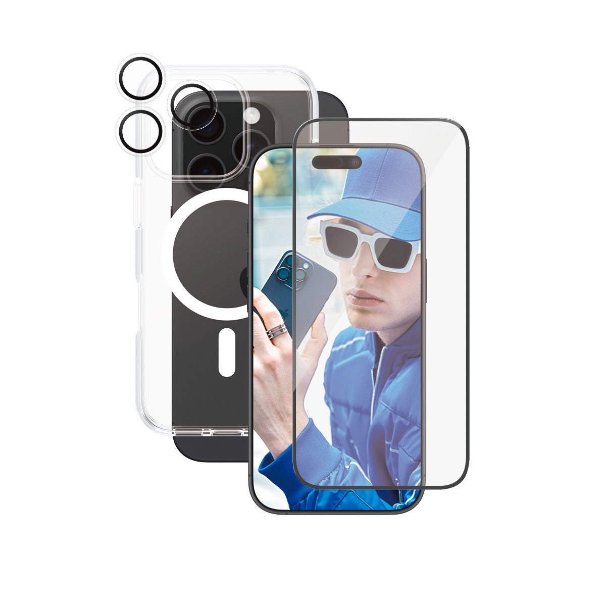 CARE by PanzerGlass Handyhülle »Flagship 3-in-1 für Apple iPhone 16 Pro«, Backcover, Schutzhülle, Handyschutzhülle, Case, Schutzcase, stoßfest