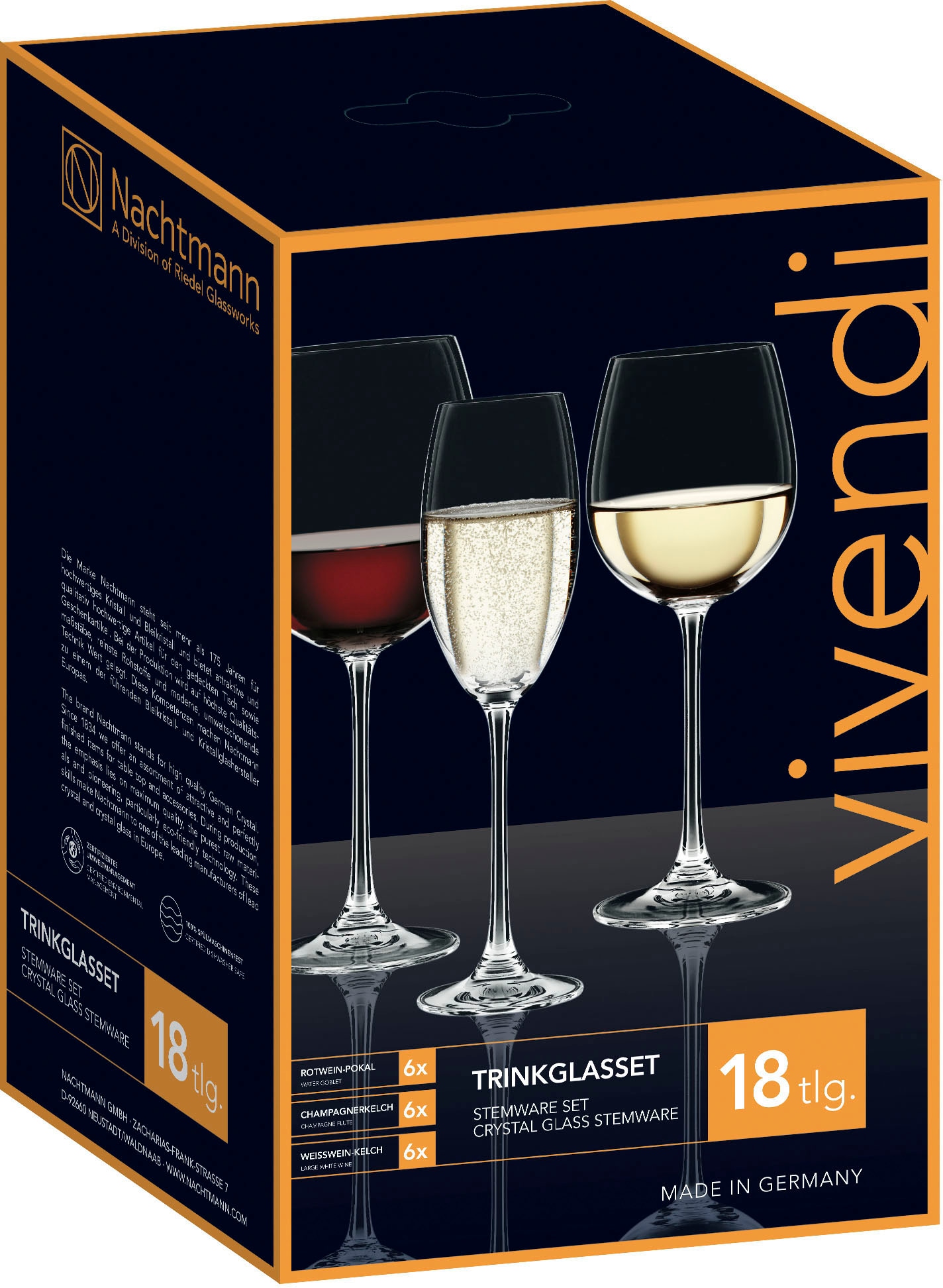 Nachtmann Gläser-Set »Vivendi«, (Set, 18 tlg.), Made in Germany, 18-teilig