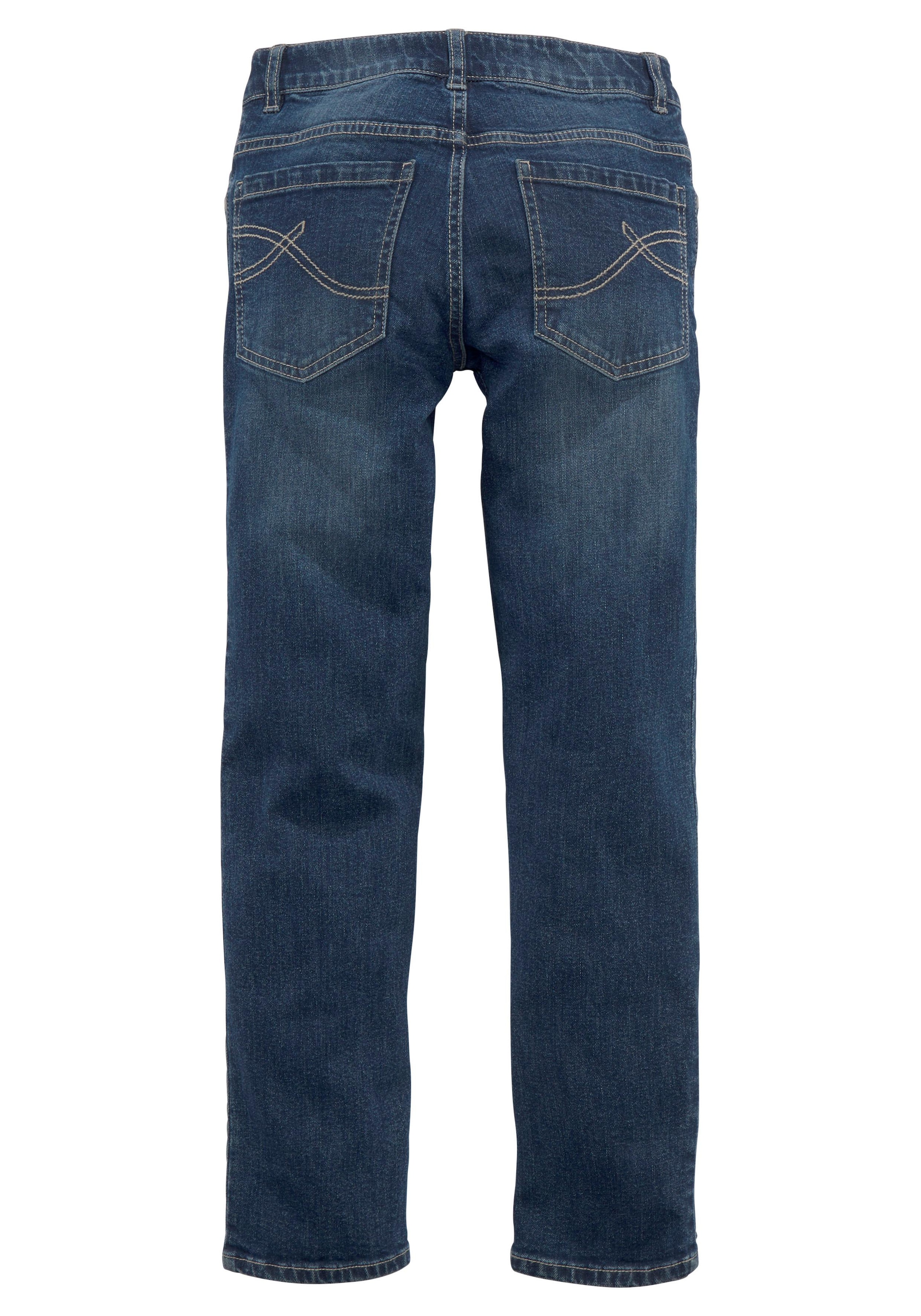 KIDSWORLD Stretch-Jeans », Basic-Jeans für Jungen«, Regular Fit, schmale Beinform, mit verstellbarem Gummizug
