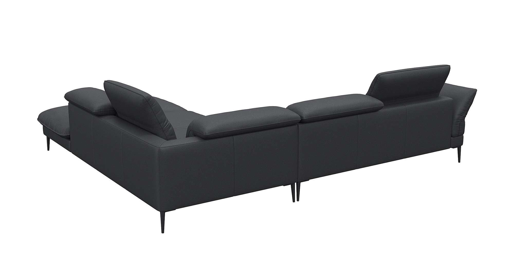 FLEXLUX Ecksofa »Salino, Funktionssofa mit Ottomane, Relaxsofa, Ecksofa«, Sofa mit Arm- und Kopfteil-Verstellungen, Kaltschaum & Stahl-Wellen