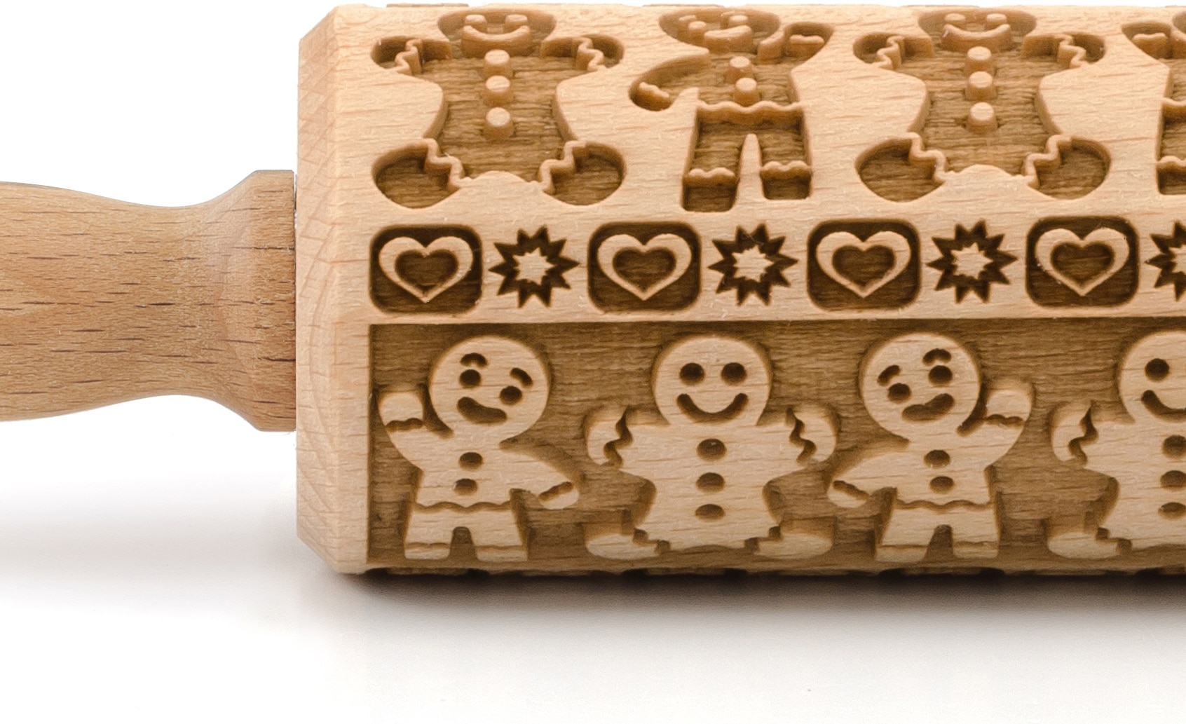 folkroll Teigroller »3D-Motiv-Teigrolle« Lebkuchenmann