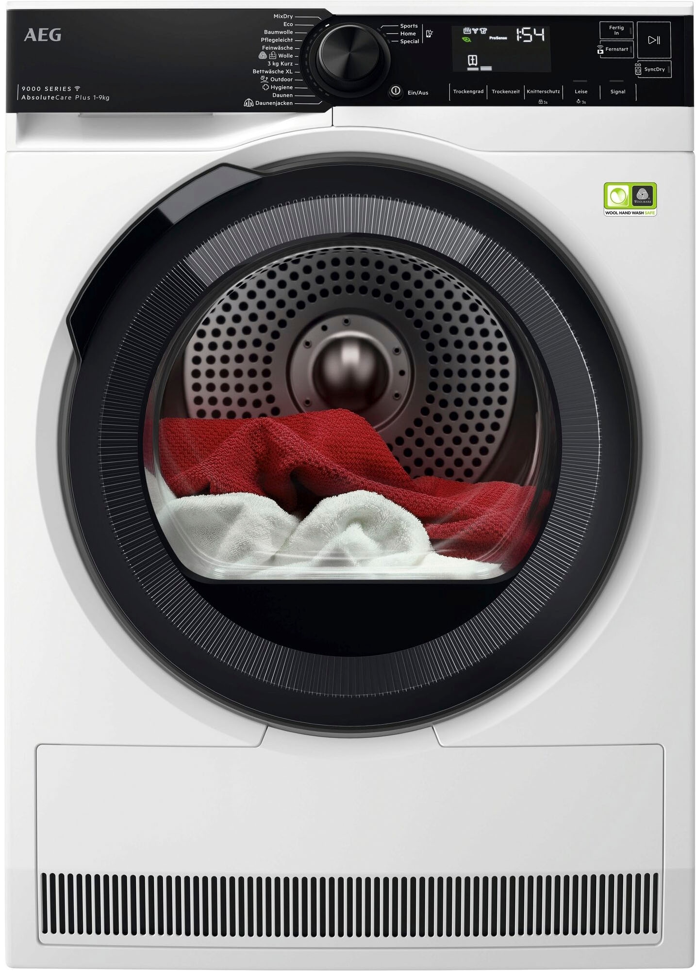 AEG Series 9000 TR9W75790 Wäschetrockner Freistehend Frontlader 9 kg Weiß