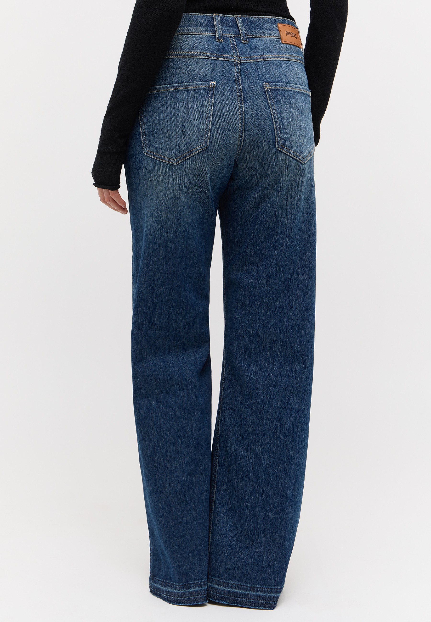 ANGELS Bootcut-Jeans »LARA BOHO« mit Schlitz am Beinabschluß, Wide Leg, Stretch