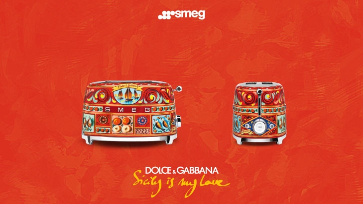 SMEG DOLCE & GABBANA Toaster »TSF01DGEU«, 2 kurze Schlitze, 950 W, Limited Edition Dolce & Gabbana Sicily is my Love