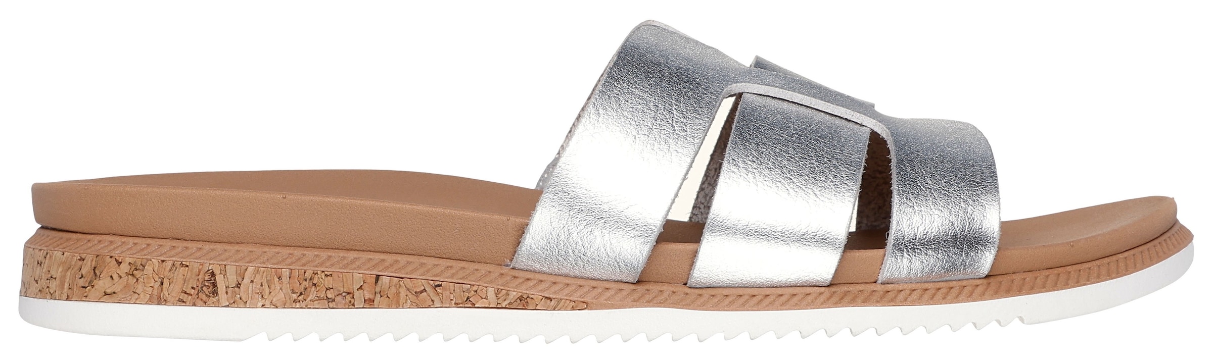 Skechers Pantolette »DESERT KISS LOW-PEAK LOOK«, Flats, Sandale mit Fußbett