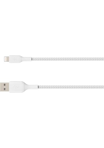 Belkin USB-Kabel »Lightning Lade/Sync Kabel ummantelt mfi 1m«, USB Typ A, Lightning,... kaufen