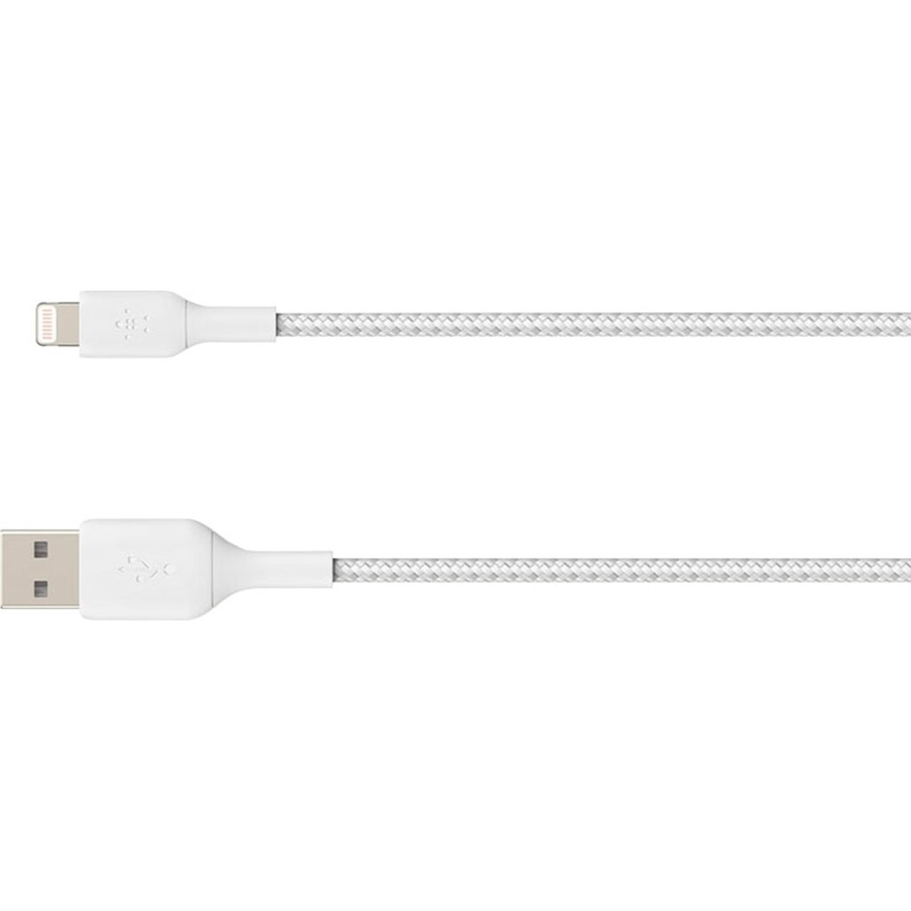 Belkin USB-Kabel »Lightning Lade/Sync Kabel ummantelt mfi 1m«, USB Typ A, Lightning, 100 cm
