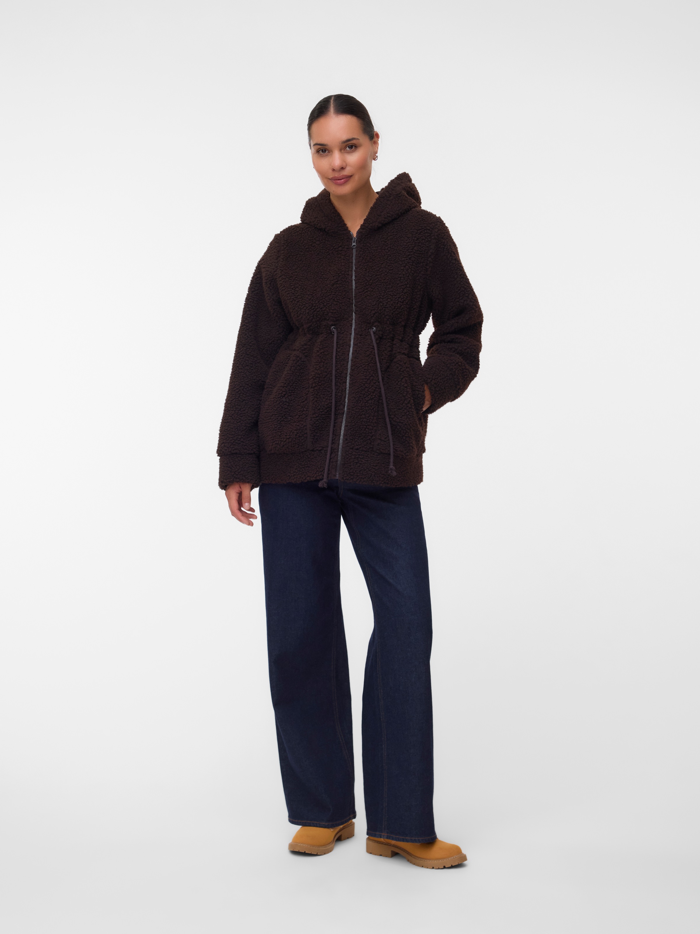 Mamalicious Kapuzenplüschjacke »MLRACHEL  3IN1 TEDDY JACKET NOOS« mit Kapuze Kunstfaser, regular fit
