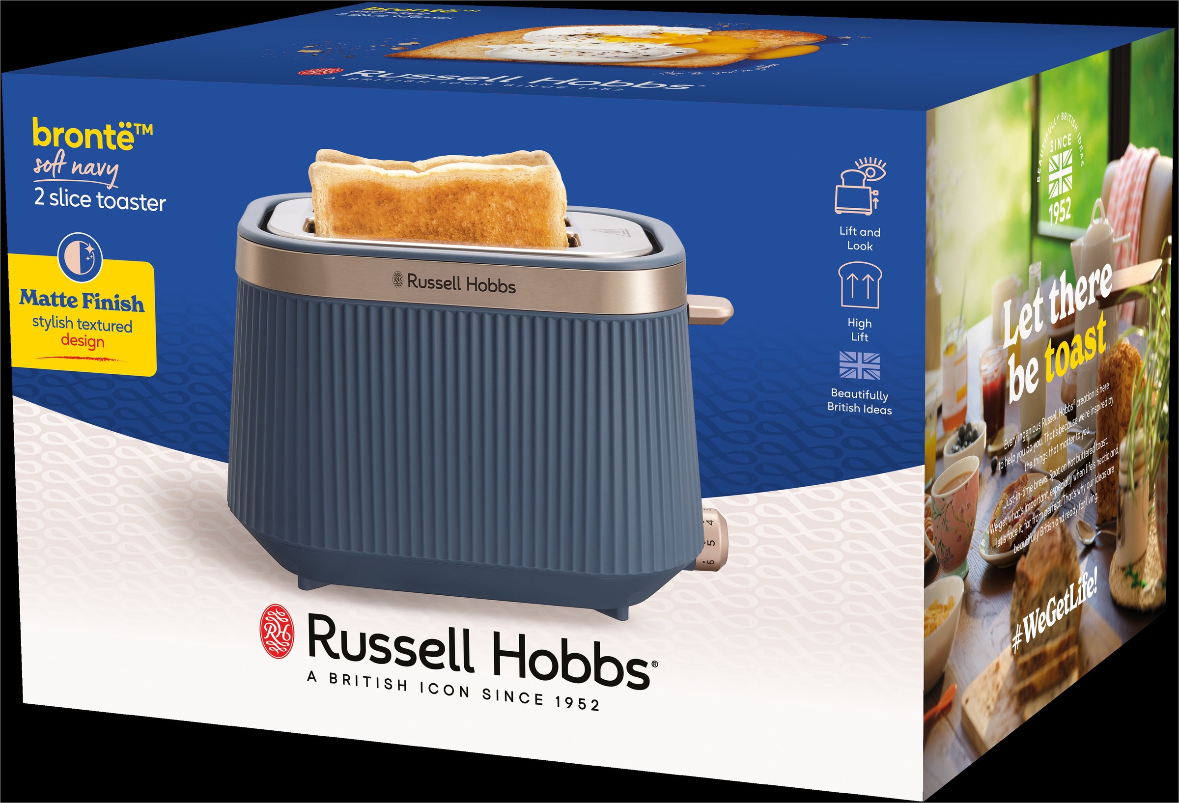 RUSSELL HOBBS Toaster »Brontë 26762-56, Soft Navy« 980 W 2 extra breite Toastschlitze
