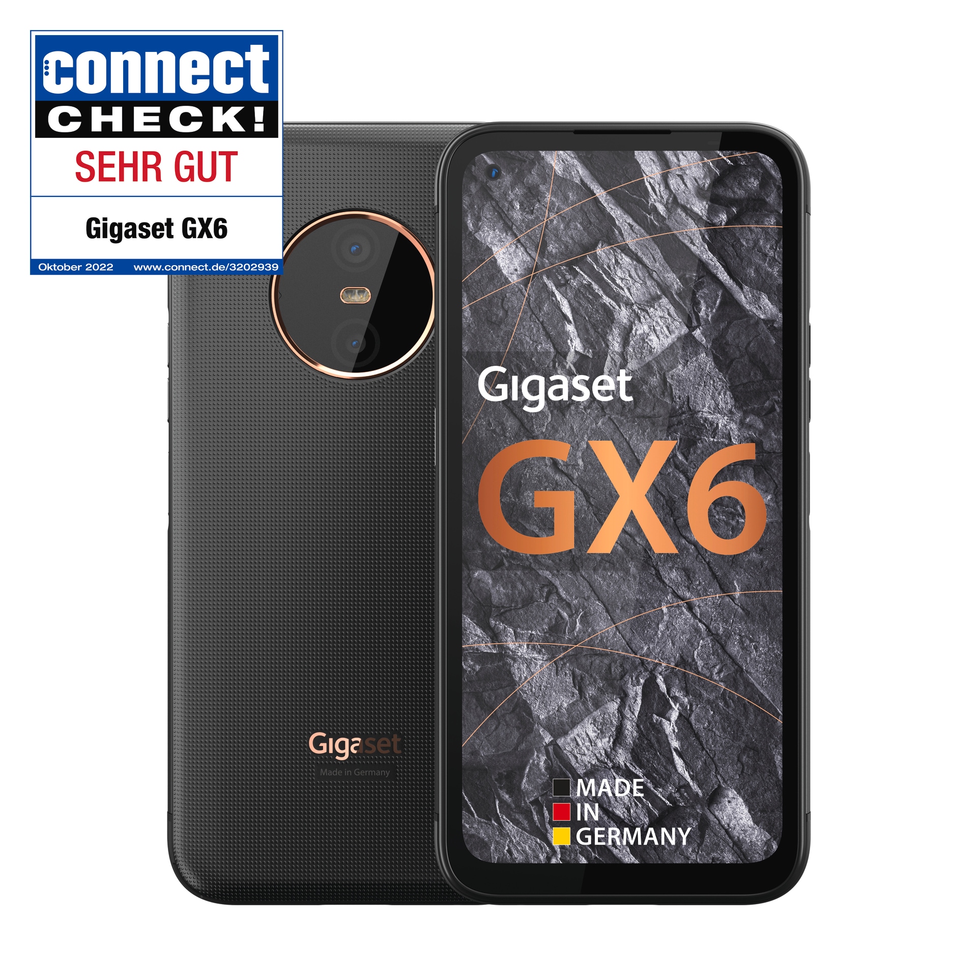 GB »GX6«, cm/6,6 128 Gigaset Garantie UNIVERSAL ➥ Schwarz, Jahre Zoll, | Speicherplatz, MP 50 Smartphone 3 16,76 Kamera XXL