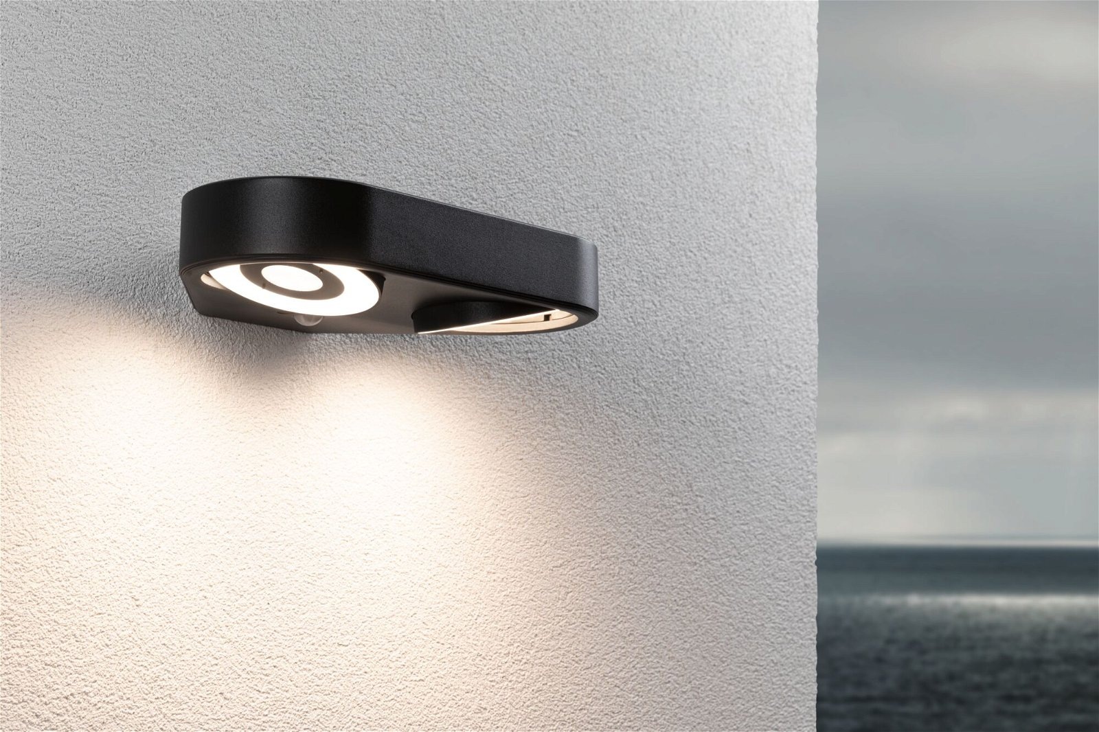 Paulmann LED Außen-Wandleuchte »Silma IP44 280x176mm 3000K 2x5,5 / 2x0,7W 2x600lm 230V Aluminium«, 2 flammig, Bewegungsmelder Zweifacher Lichtaustritt IP44