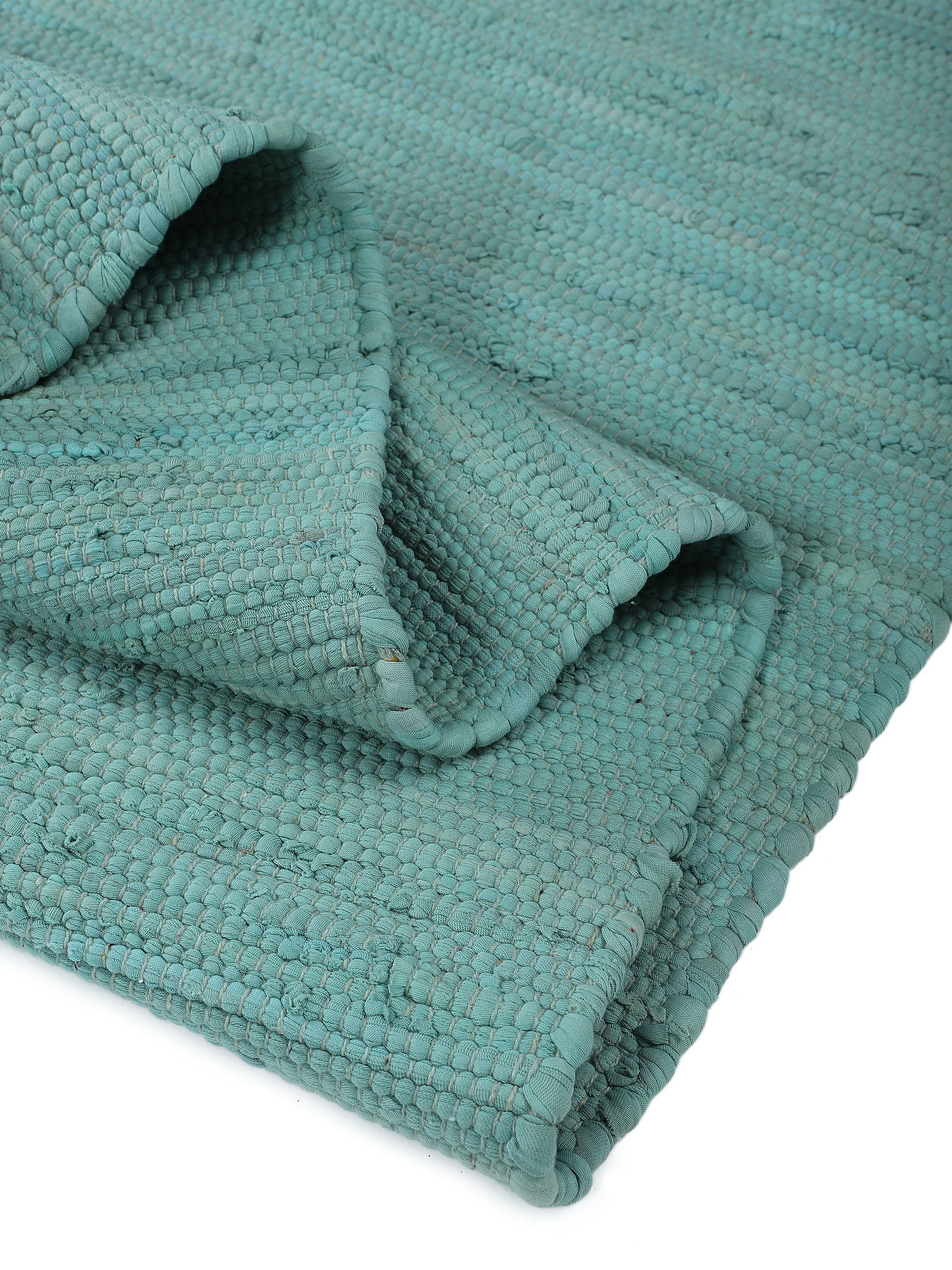 carpetfine Teppich »Kelim Chindi uni, auch als Läufer«, rechteckig, 5 mm Höhe, Wendeteppich, reine Baumwolle, handgewebt, Uni-Farben, mit Fransen
