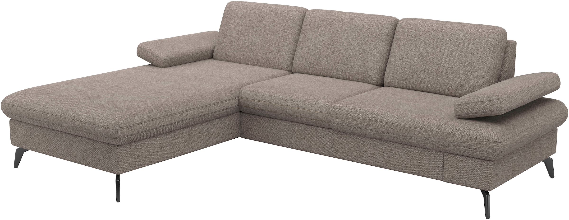 sit&more Ecksofa »Morris Jubi L-Form«, inkl. Armteilfunktion und 1 Zierkissen, wahlweise mit Bettfunktion
