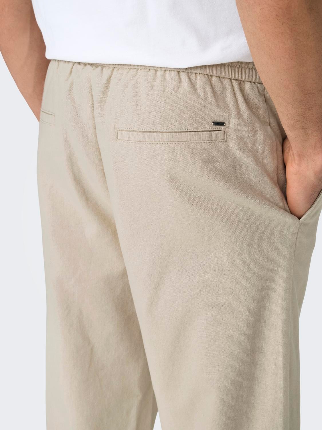 ONLY & SONS Trainingshose »ONSSINUS LOOSE 0007 COT LIN PANT NOOS«
