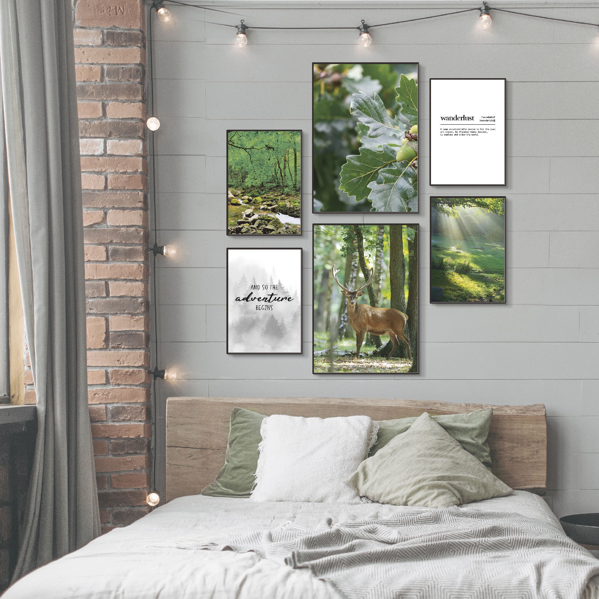 Artland Poster »Abendteuer & Wanderlust«, Wiesen & Baumbilder, (Set, 6 St.),  6er Set, 2xDIN A3 / 4xDIN A4, ohne Rahmen auf Raten bestellen