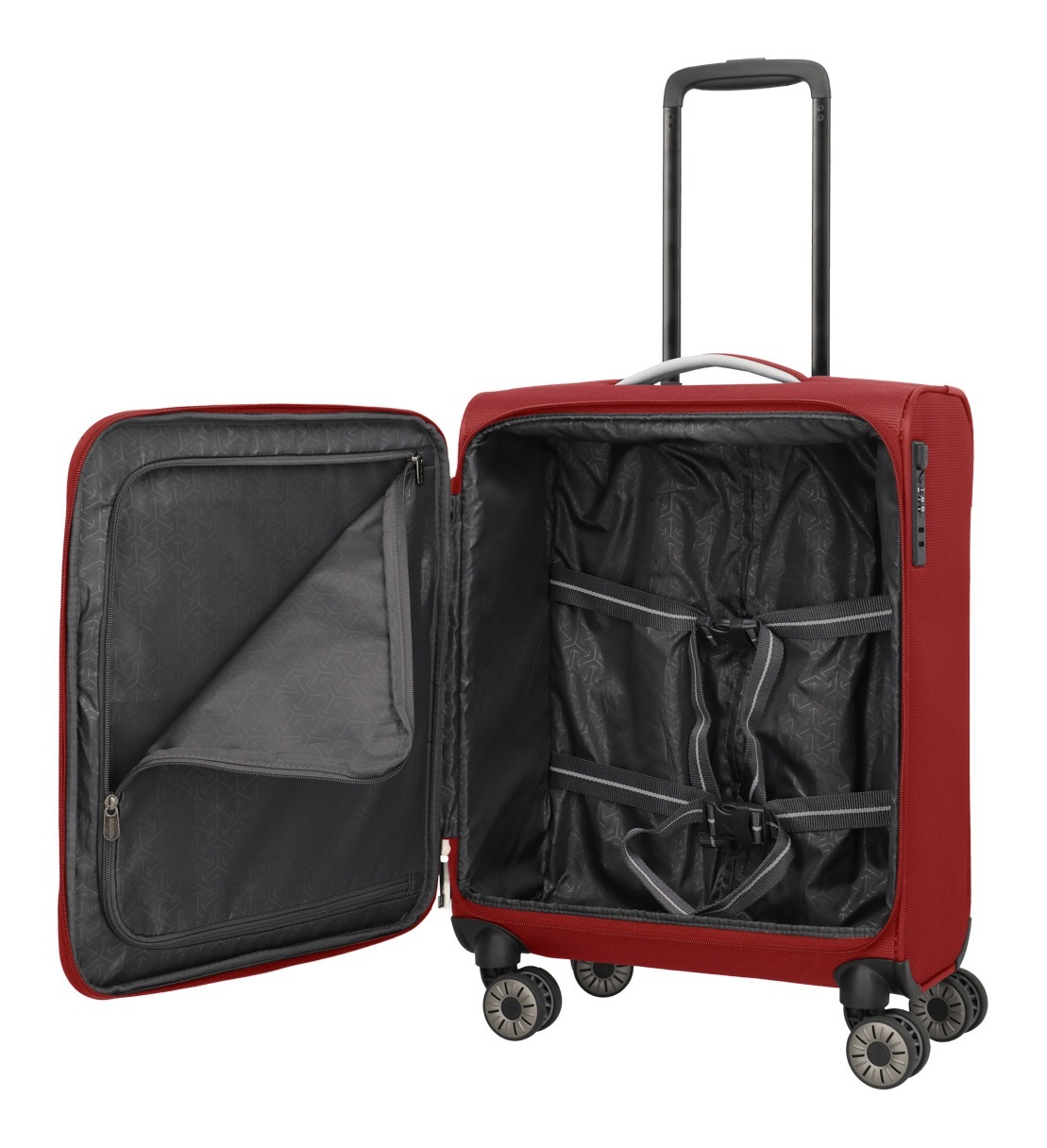 travelite Handgepäck-Trolley »JETPACK Multi Light 4 Cabin, konzipiert für Condor & Ryanair« 37 l 4 Rollen Weichgepäck-Koffer Handgepäck für die meisten gängigen Airlines