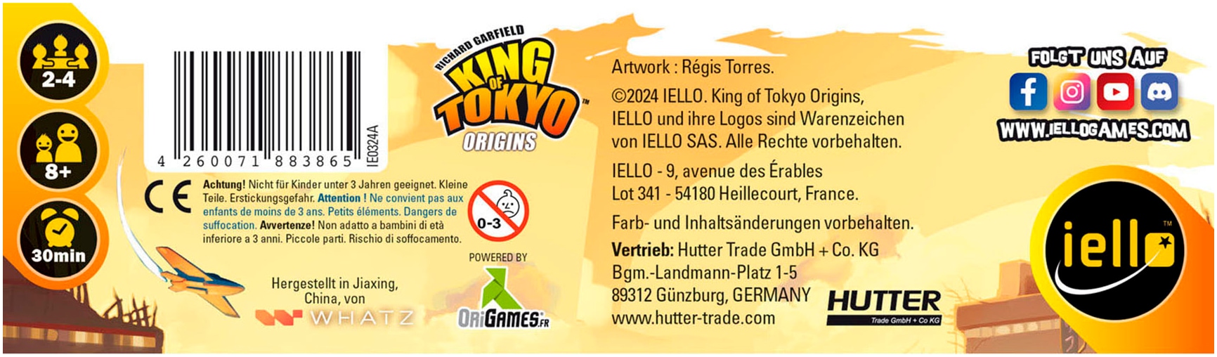 iello Spiel »King of Tokyo - Origins«