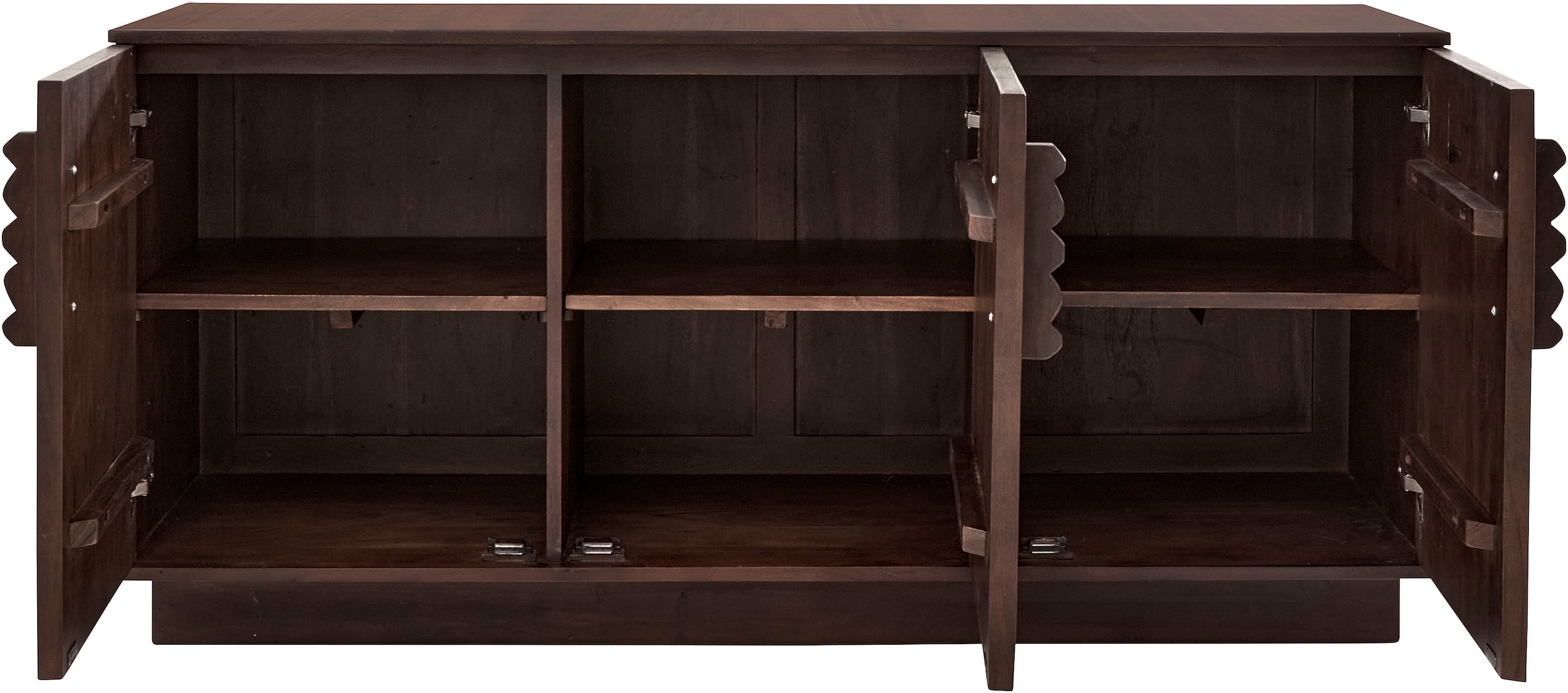 LeGer Home by Lena Gercke Sideboard »EMINA«, Akazie Massivholz, 146cm Kommode, mit Soft-Close und Designgriffen
