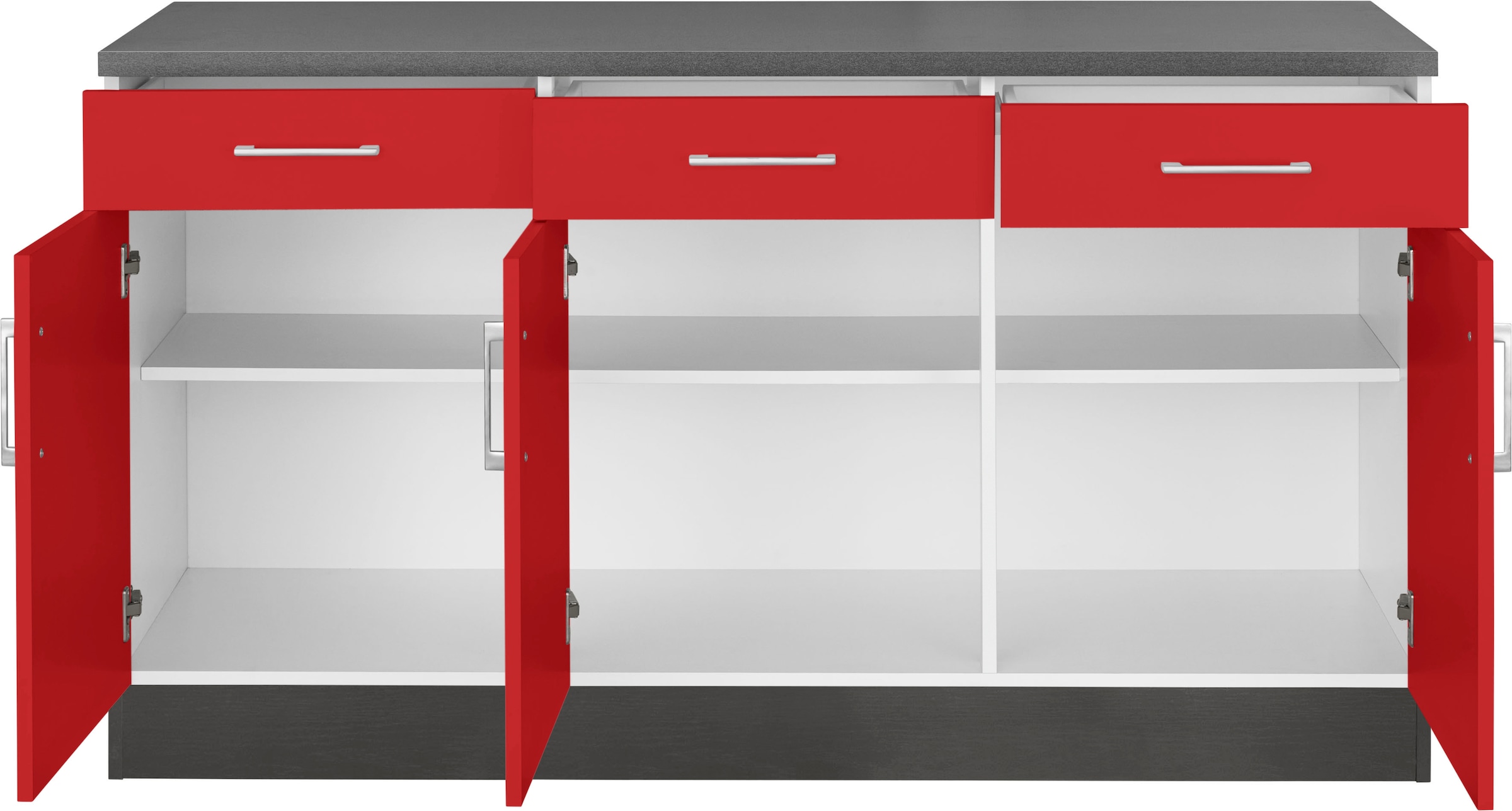 KOCHSTATION Unterschrank »KS-Paris« mit 3 Schubkästen und 3 Türen, für viel Stauraum