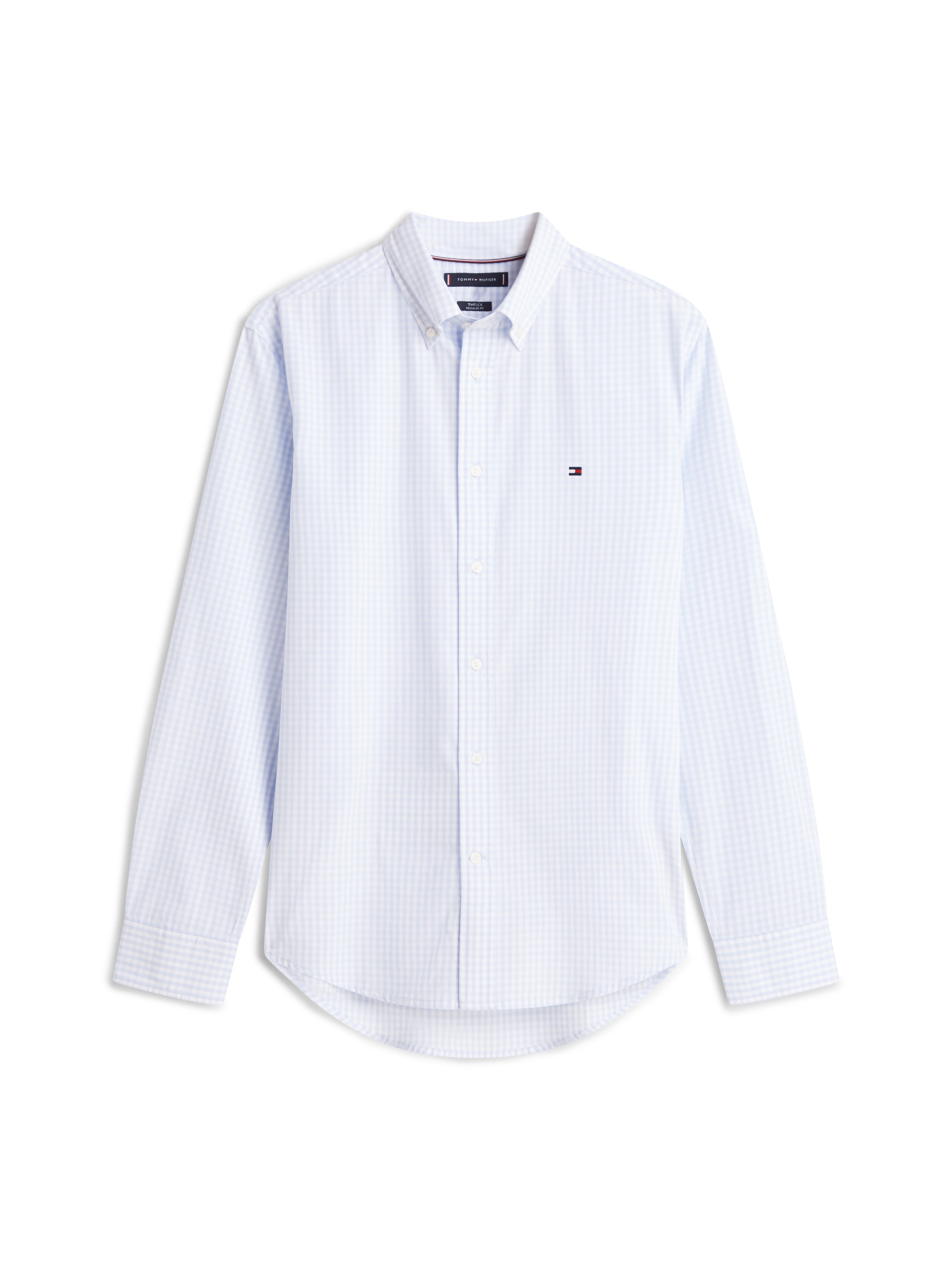 Tommy Hilfiger Langarmhemd »FLEX POPLIN BIG GINGHAM« regular fit, Button-down-Kragen
